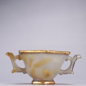 A piece of Liao gold agate gold-filled amphora