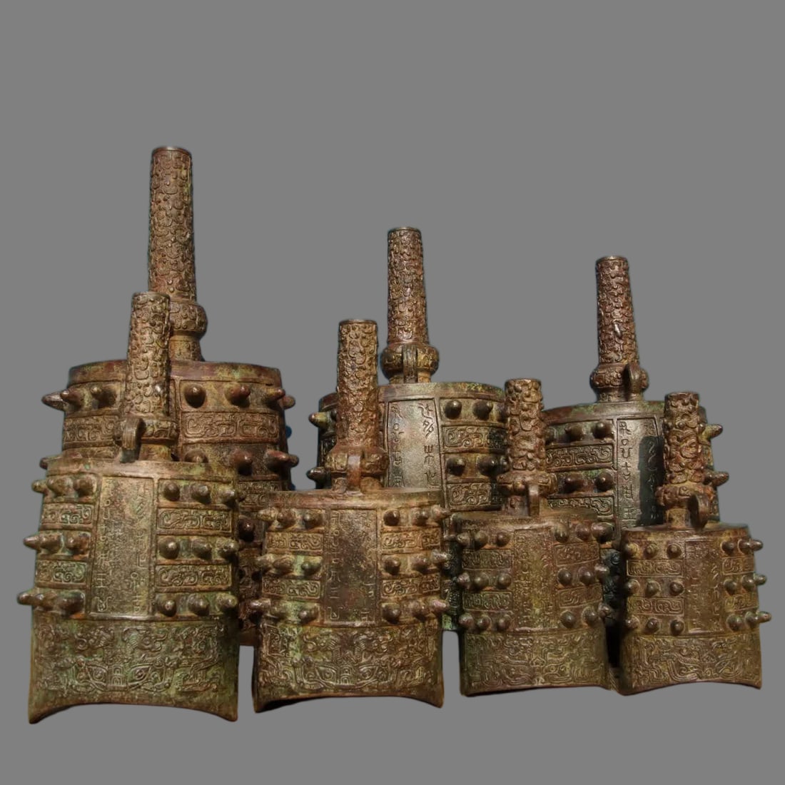 A set of bronze-inscription chimes (1 of 9)
