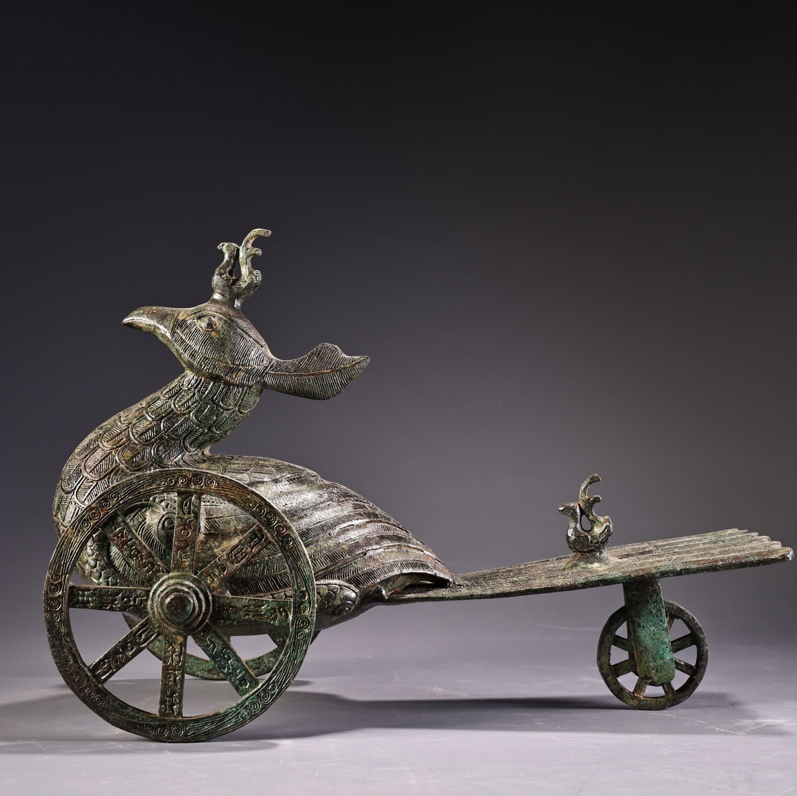 A bronze phoenix bird car (1 of 10)