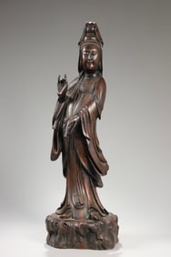 A clear copper clean bottle Guanyin ornament
