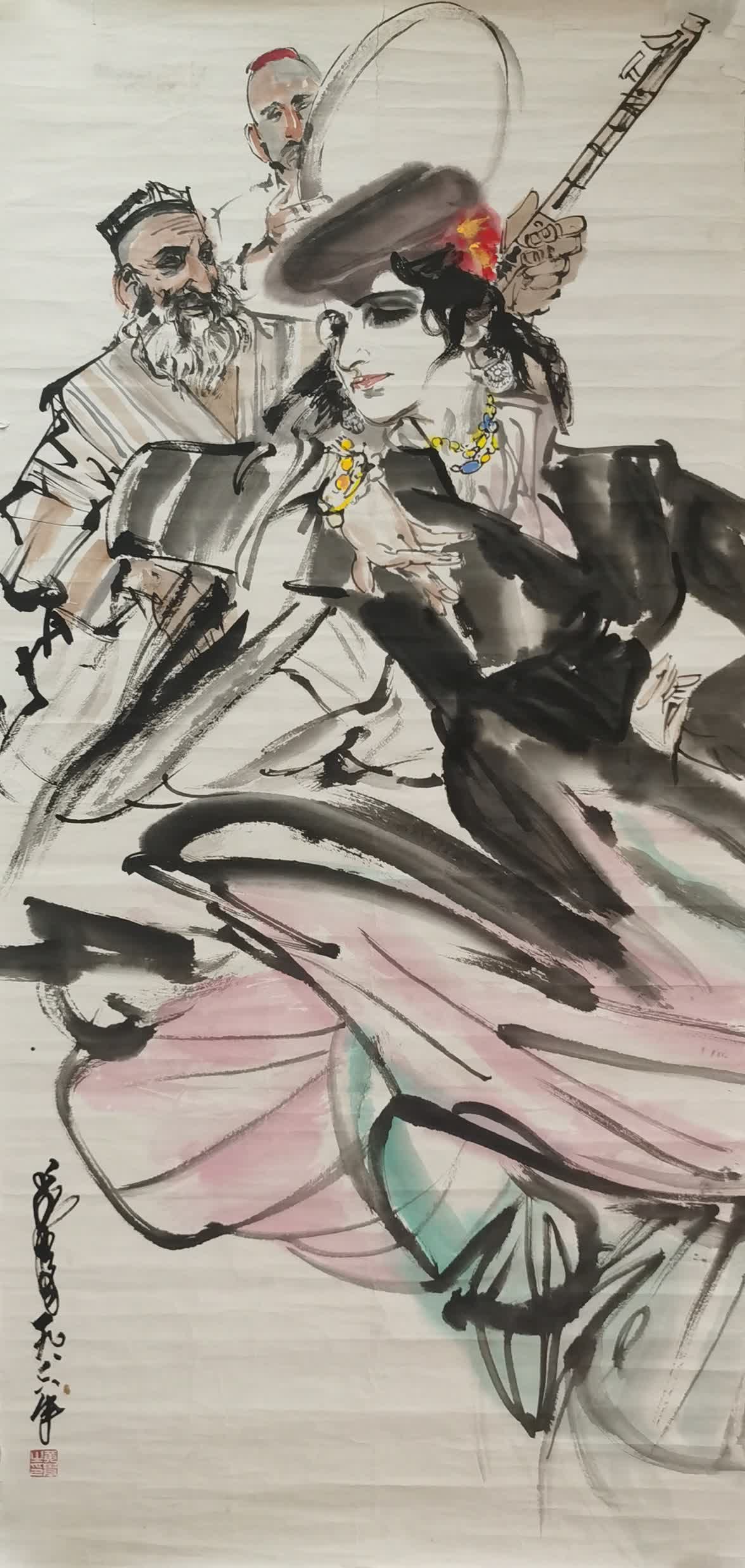 A figure painting of Huang Zhou (1 of 6)