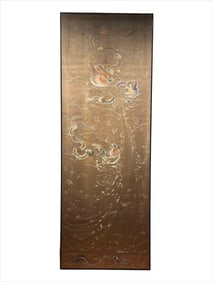 A piece of late Qing Dynasty Republic of China large-size Cantonese embroidery "Three Dragons