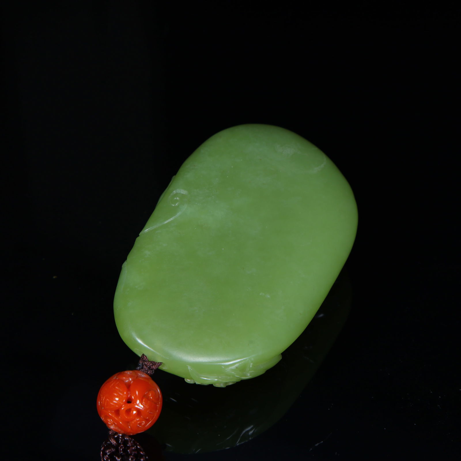 A Qing Dynasty jasper cloud dragon pattern handle - 8