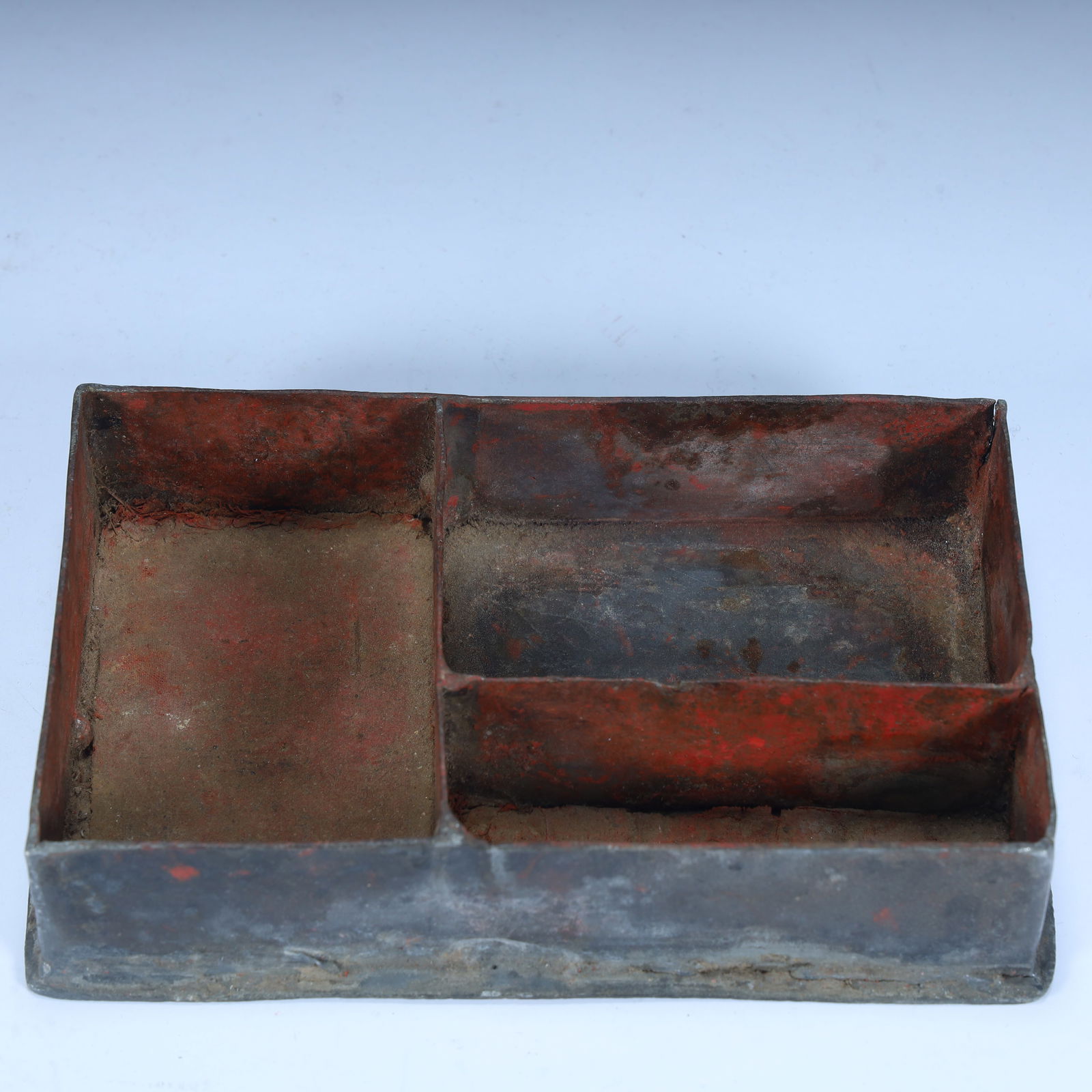 A Qing Dynasty tin study multi-compartment box - 8