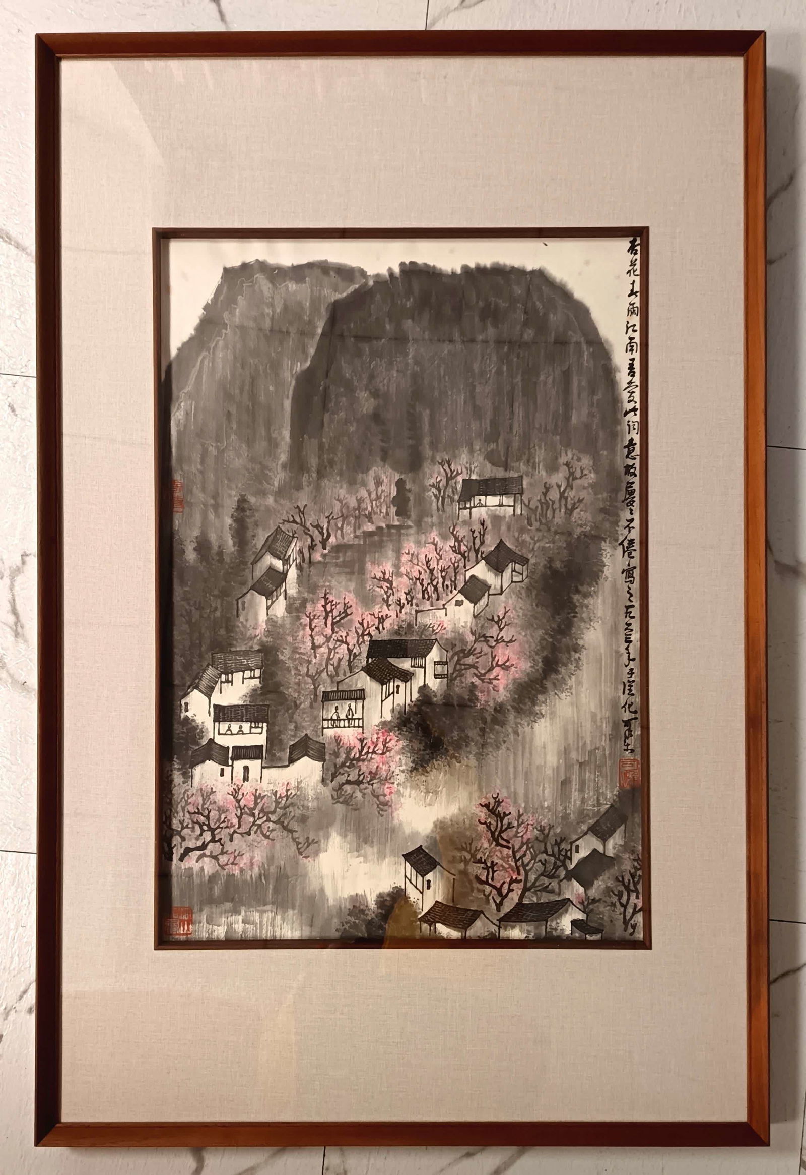 A picture of Li Keran's apricot blossoms and spring rain in Jiangnan (1 of 14)