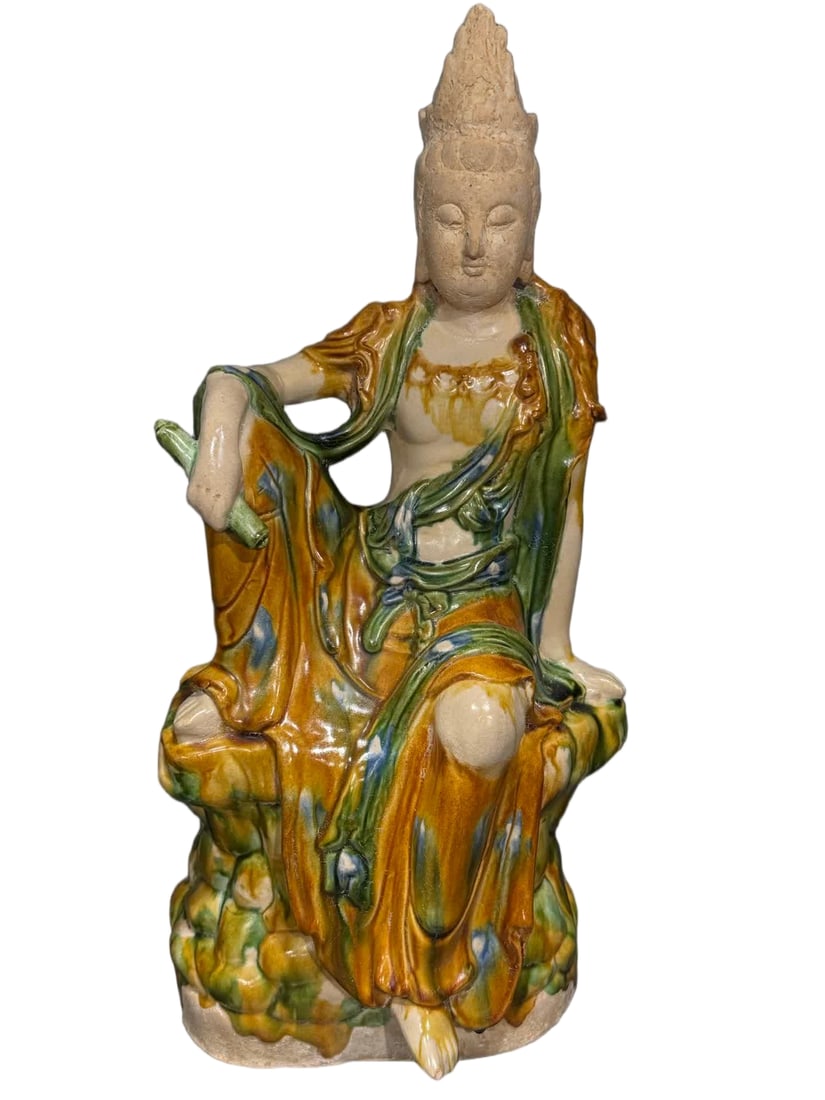 A Tang Sancai Buddha statue (1 of 6)