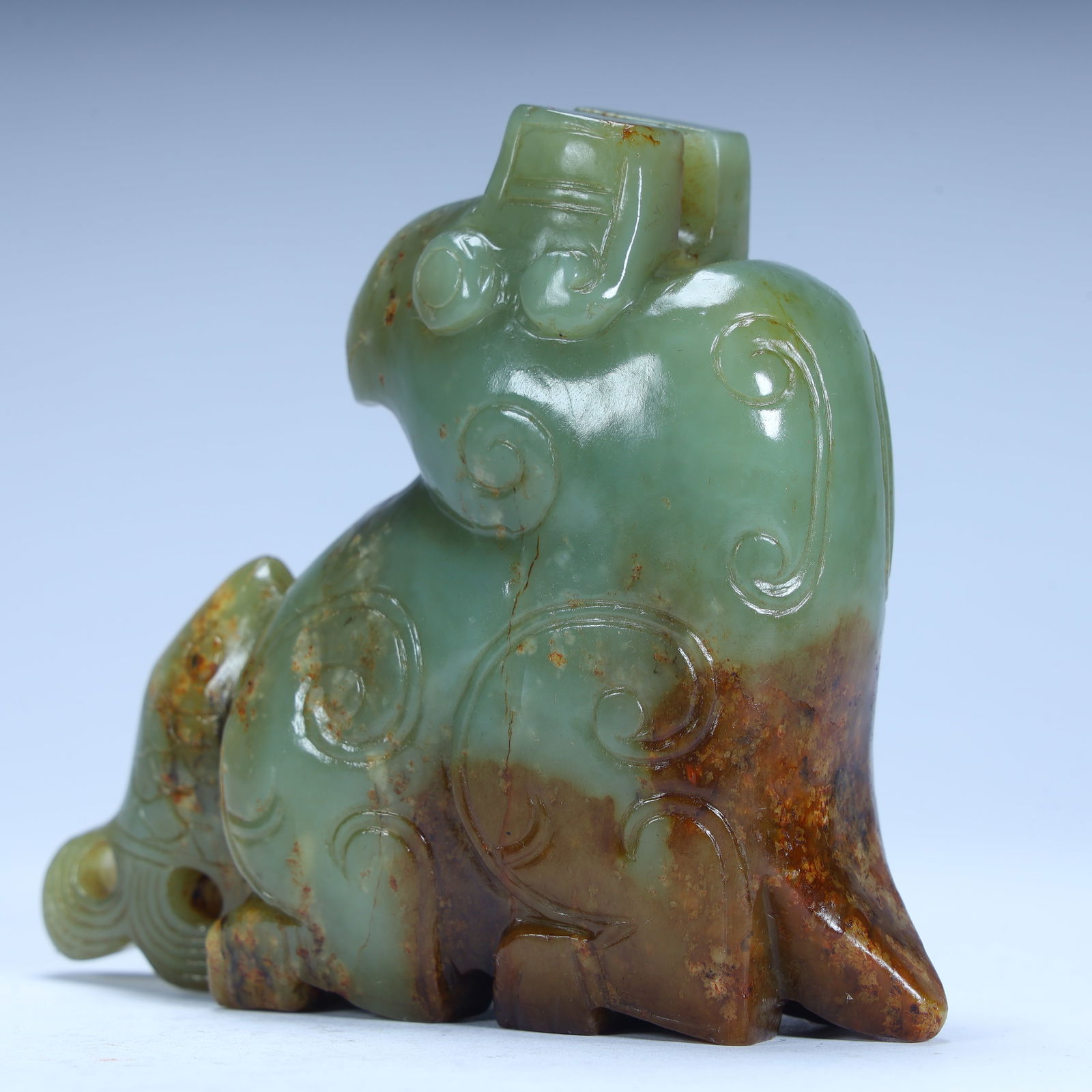 A Han Dynasty jade eagle fish pattern ornament - 6