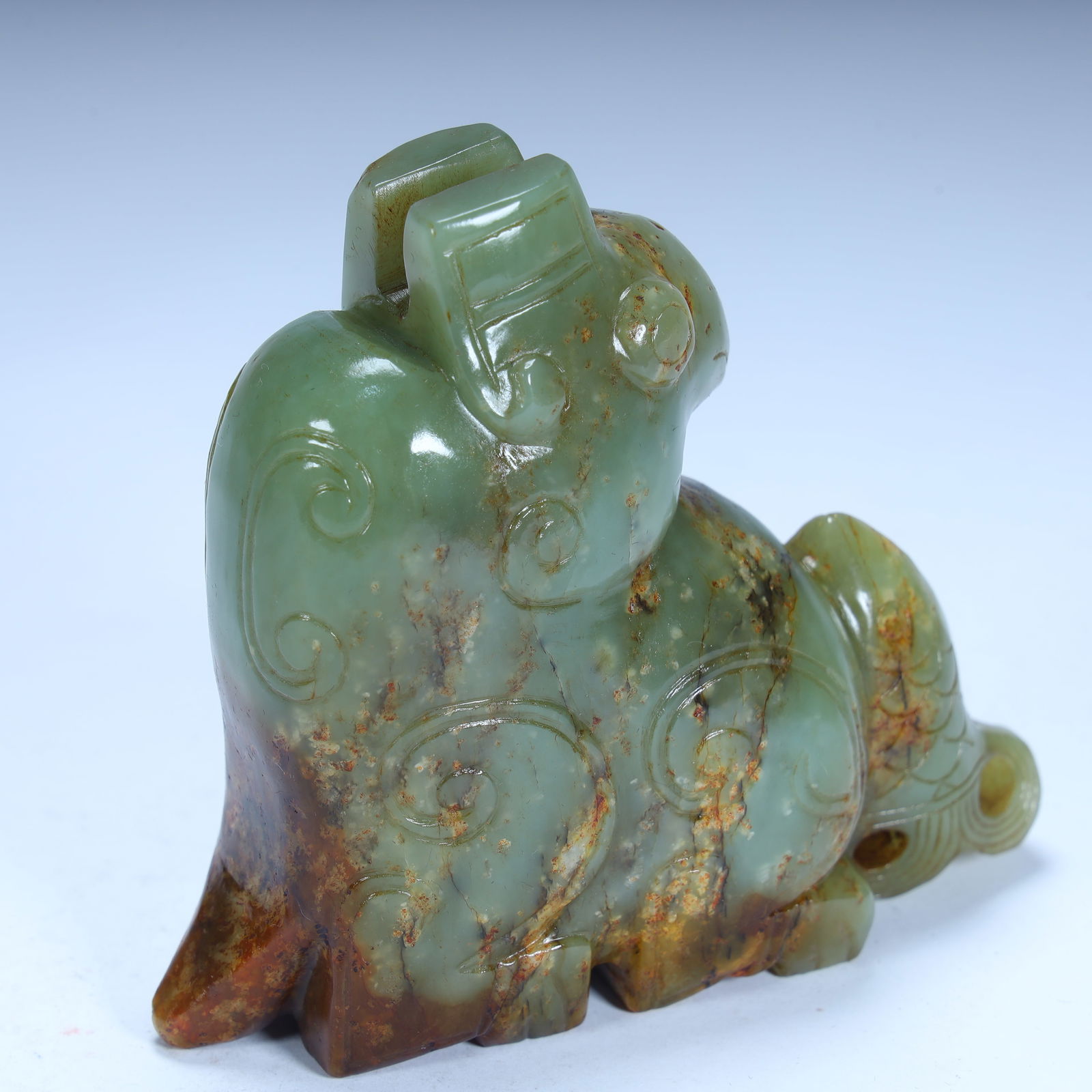 A Han Dynasty jade eagle fish pattern ornament - 7