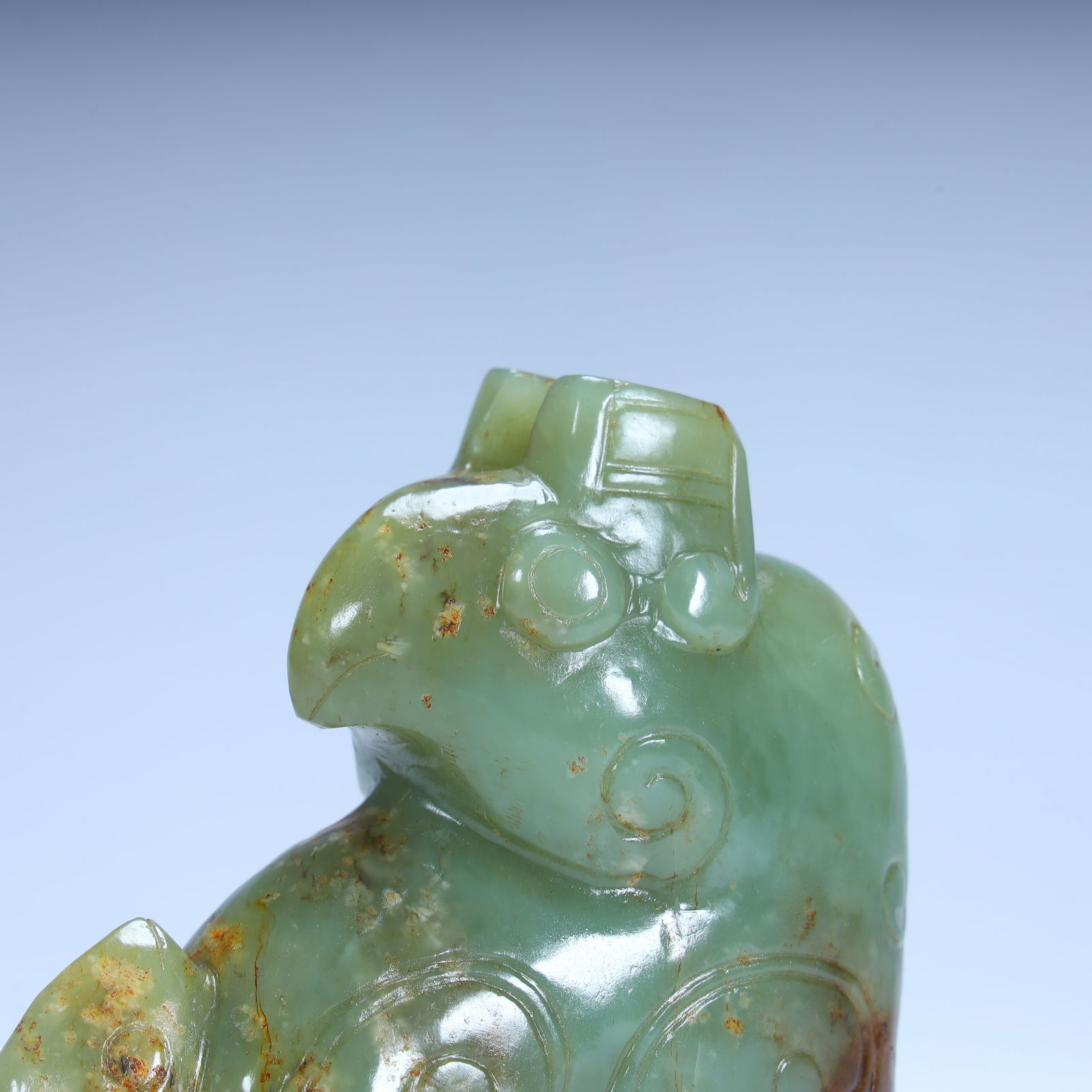 A Han Dynasty jade eagle fish pattern ornament - 9