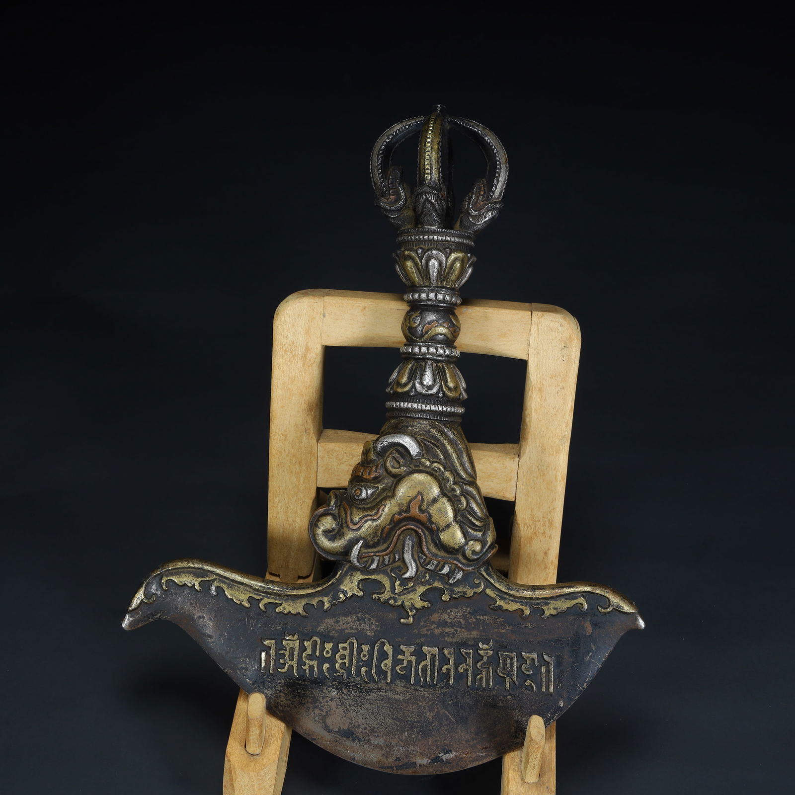 A Qing Dynasty Tibetan Buddhist Vajra axe sword (1 of 11)