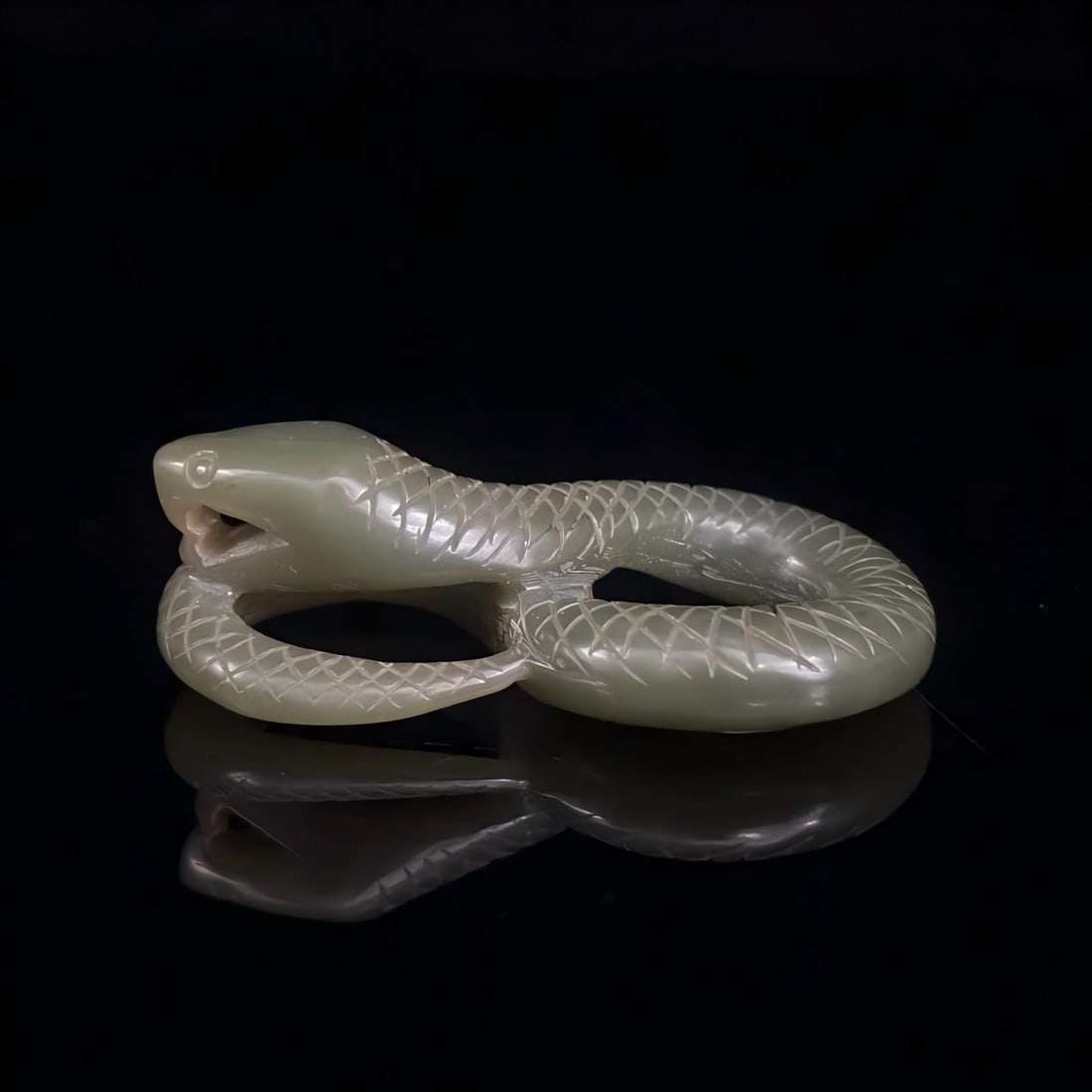 A small jade snake from the Han Dynasty (1 of 9)