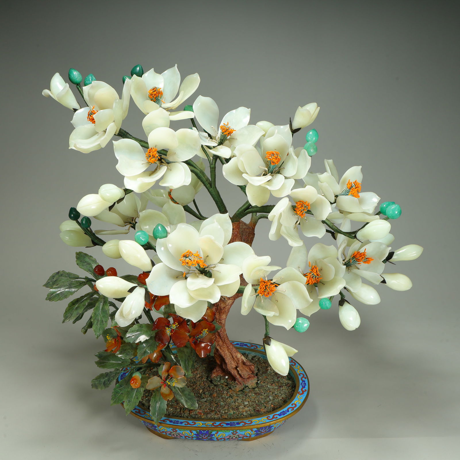 A magnolia jade bonsai ornament (1 of 11)