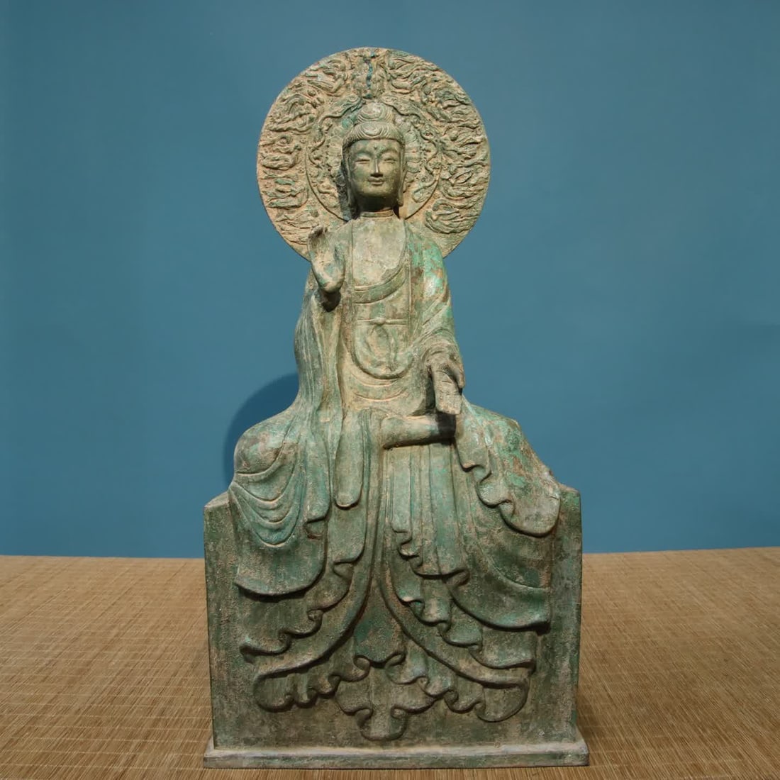 A piece of Han Dynasty bronze - Guanyin (inscription) (1 of 9)
