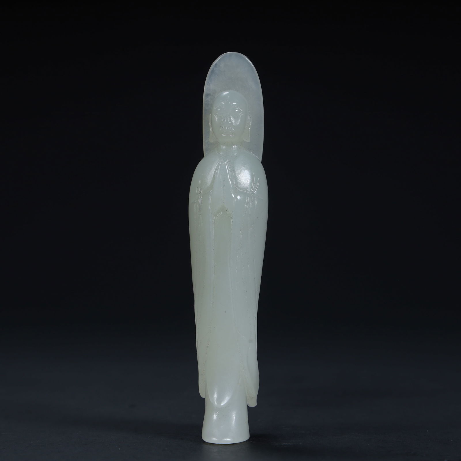 A Qing Dynasty Hetian jade "Arhat Statue" ornament (1 of 10)