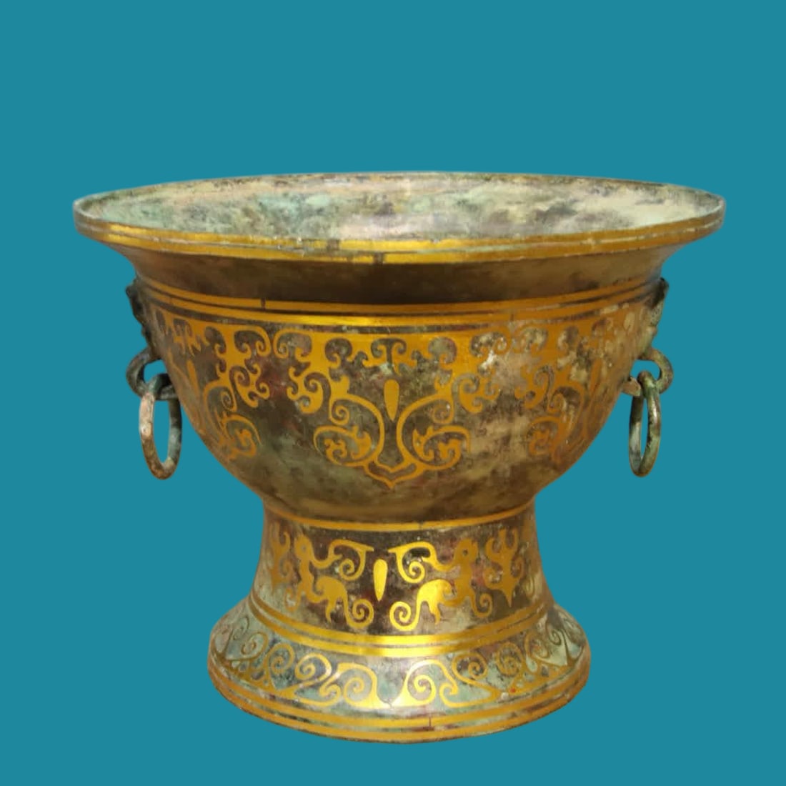 A piece of Han Dynasty bronze - Cuojin bowl (inscription) (1 of 9)