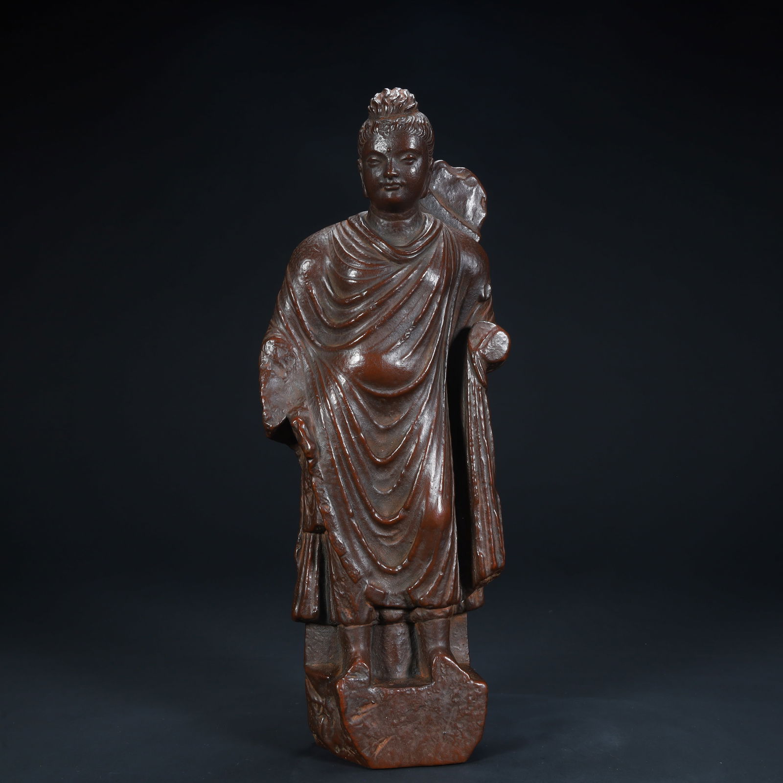 A Qing Dynasty clay sculpture Gandhara-style statue of Shakyamuni (1 of 11)