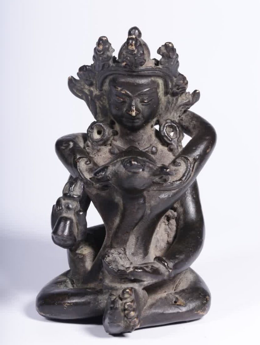 A bronze double Buddha statue of the Qing Dynasty (1 of 6)