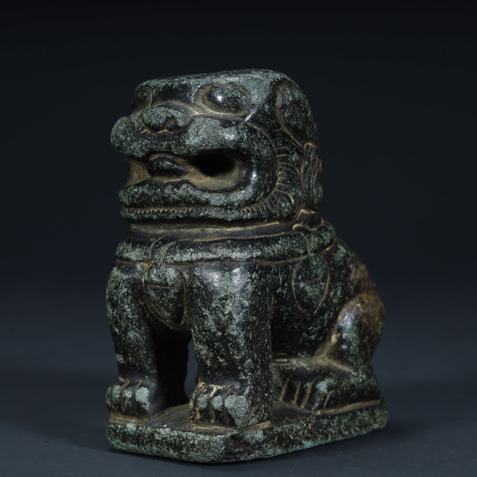 A piece of Ming Dynasty bluestone lion town (1 of 11)