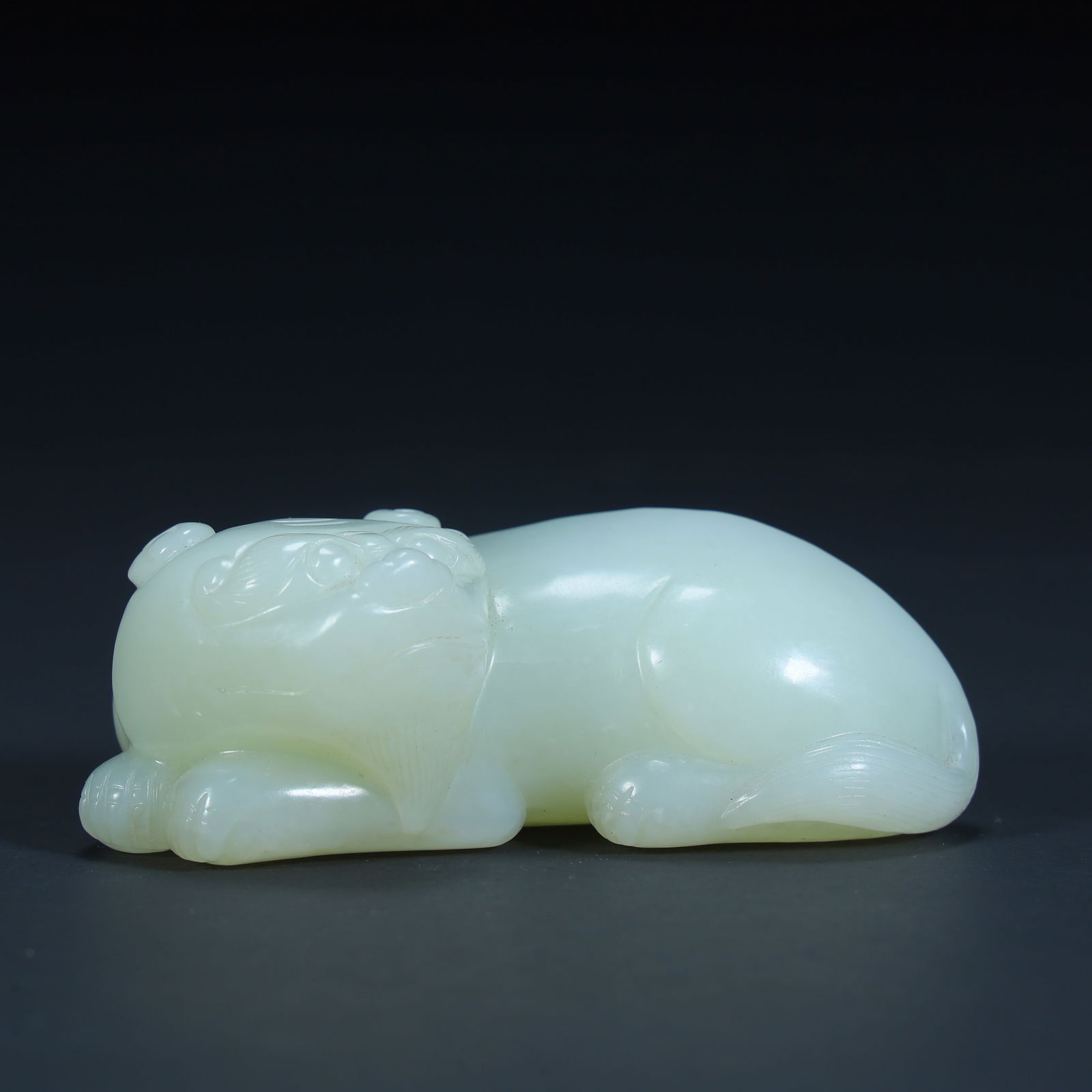 A Qing Dynasty Hetian jade beast ornament (1 of 8)