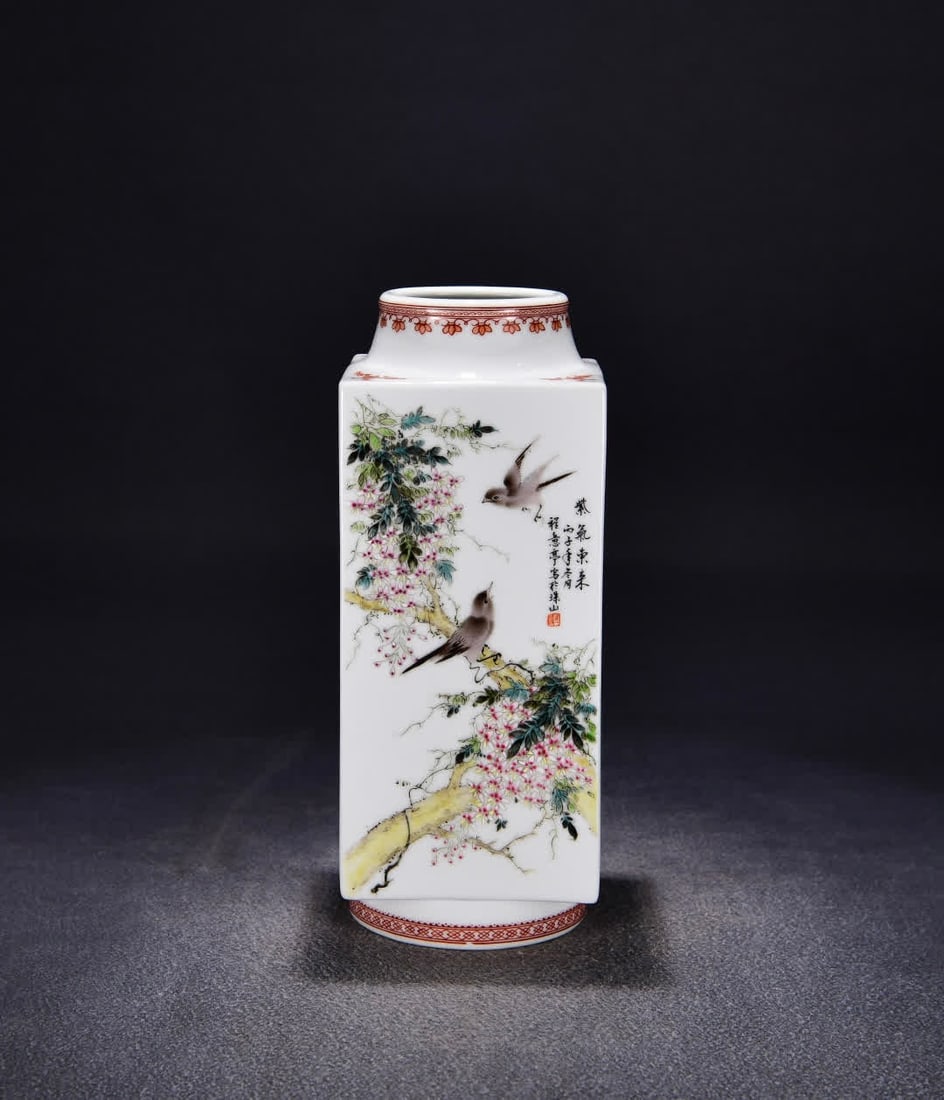 A piece of Zhushan Eight Friends Cheng Yi Pavilion made a pastel four seasons flower pattern (1 of 9)