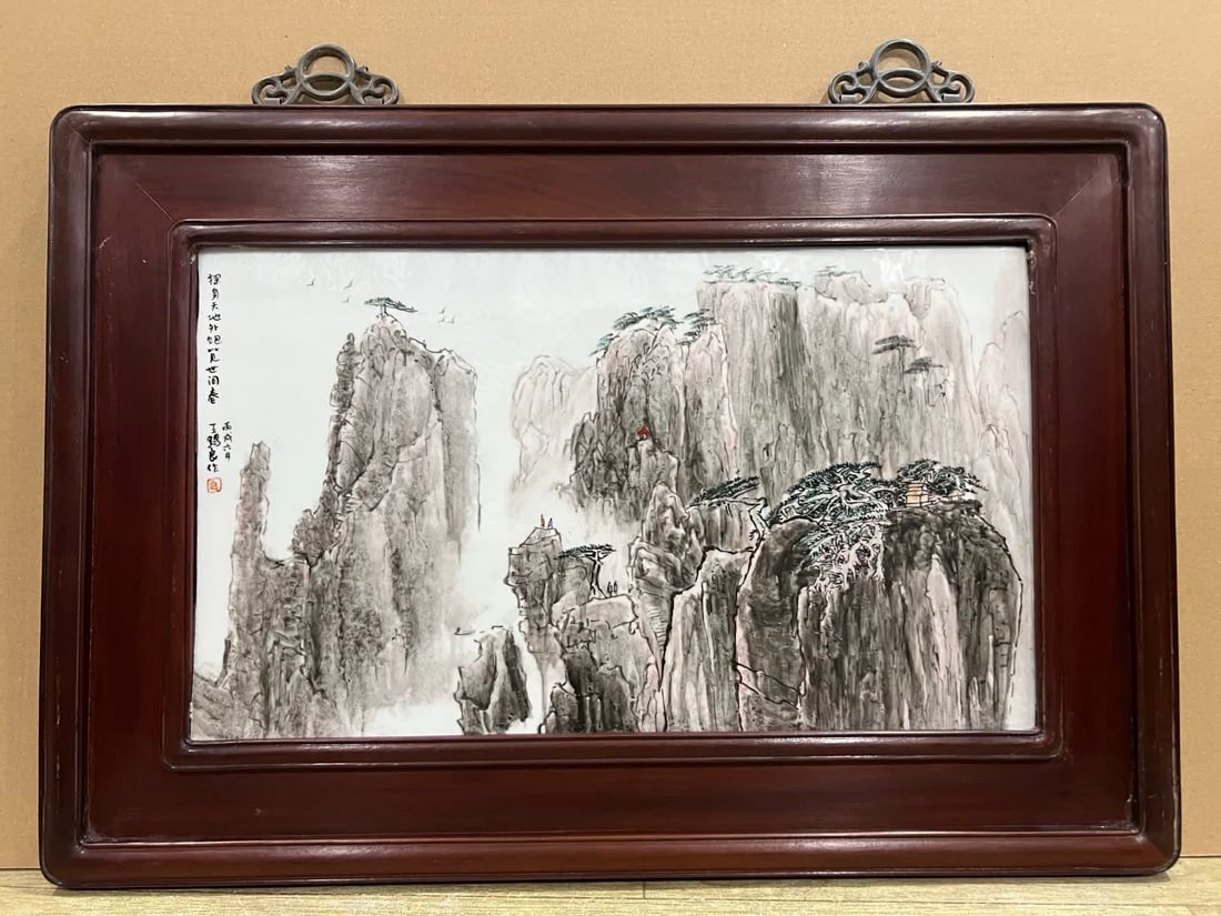 A porcelain panel painting by the famous "Wang Xiliang" (1 of 9)