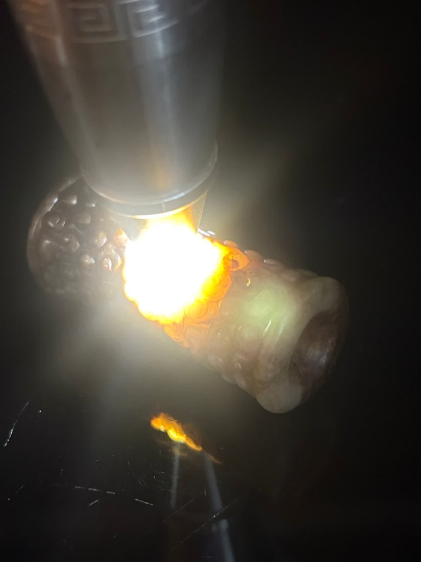 A Han Dynasty jade valley pattern jade pipe - 6