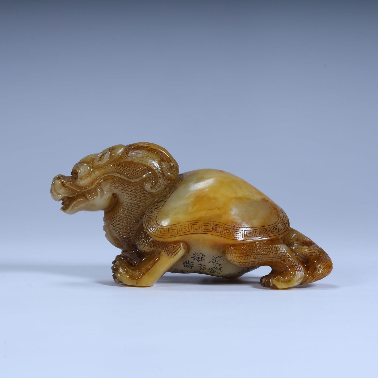 A Qing Dynasty Shoushan stone dragon turtle ornament (1 of 10)