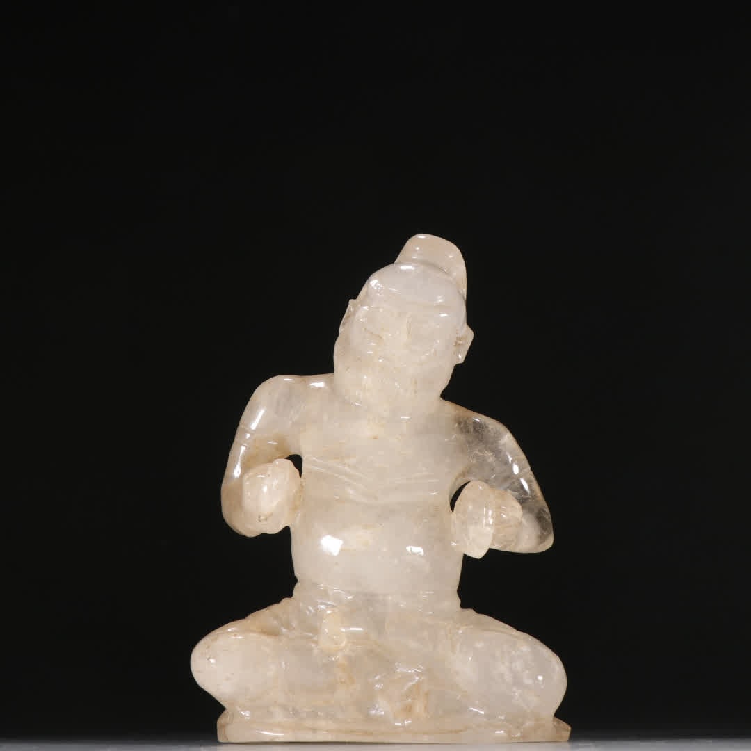 A statue of a Qing Dynasty Liaojin natural crystal Vajra wrestler (1 of 9)