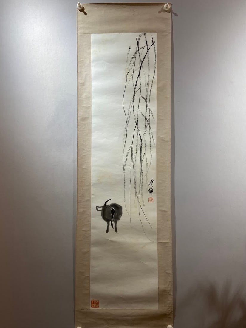 A picture of Qi Baishi's willow cow (1 of 12)