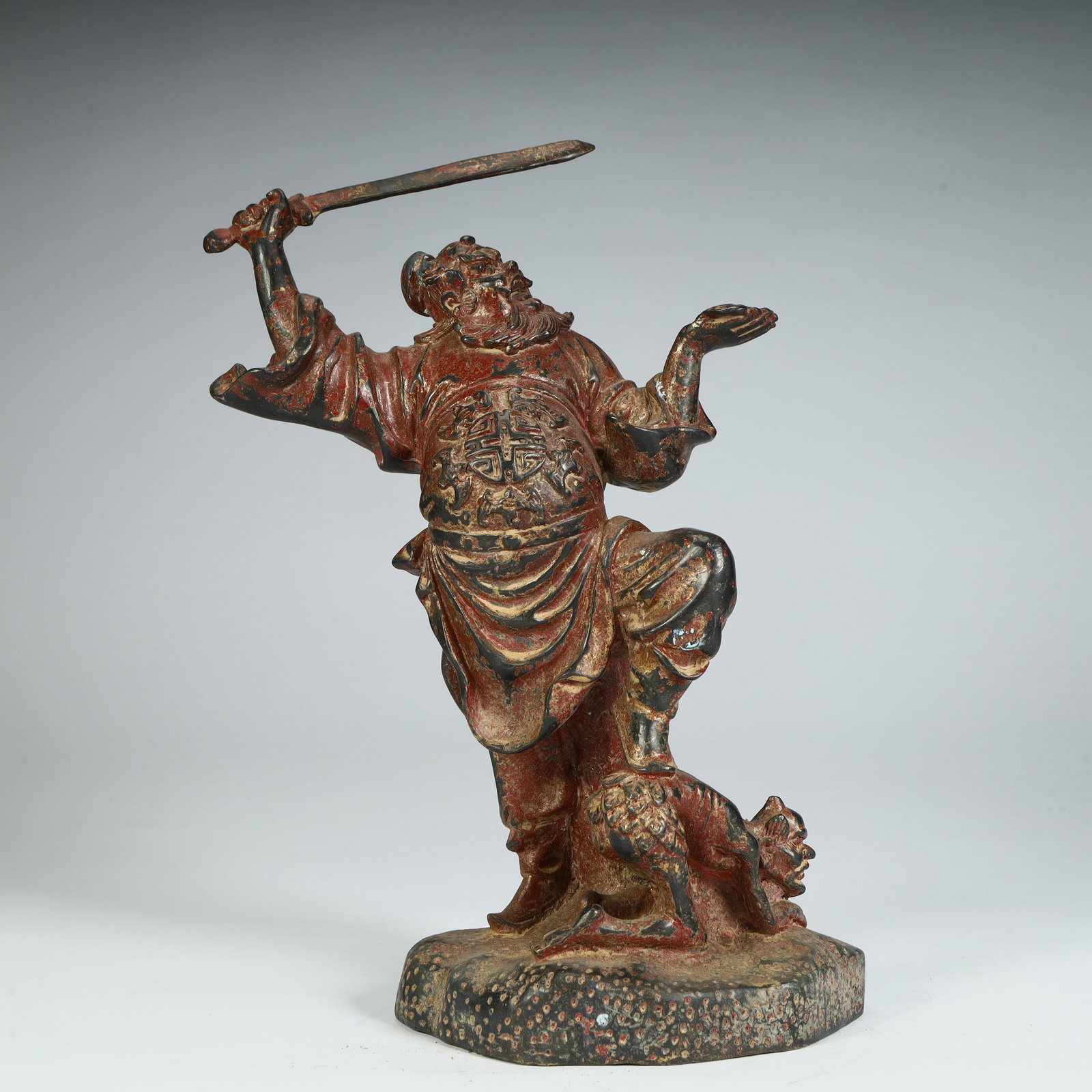 A painted bronze statue of Zhong Kui from the Qing Dynasty (1 of 13)