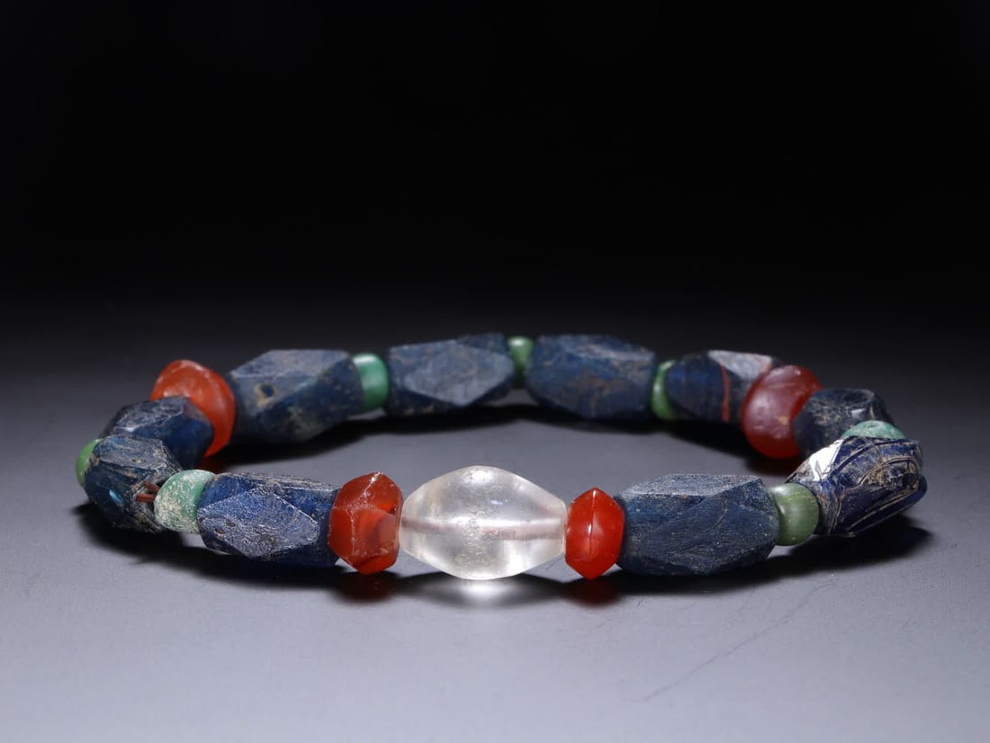 A West Asian millennium lapis lazuli multi-edged bracelet (1 of 9)