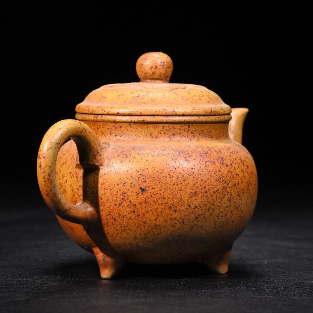 A purple sand ruyi pattern plain teapot - 4