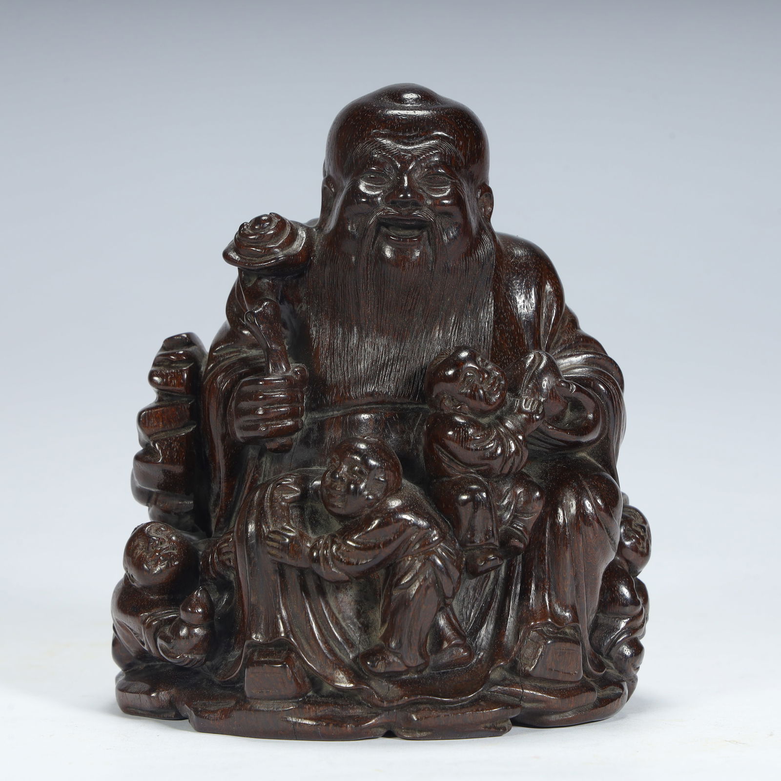 A Qing Dynasty rosewood boy birthday ornament (1 of 10)