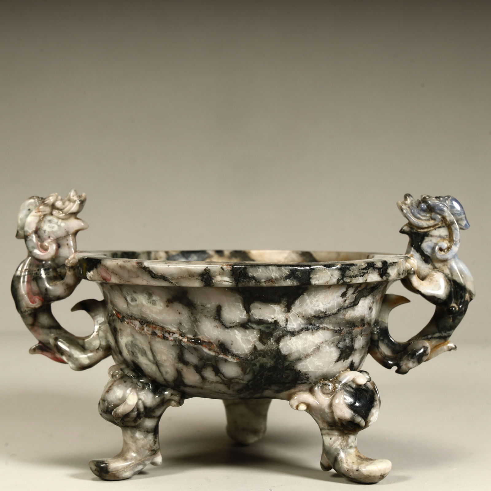 A Qing Dynasty Shoushan stone incense burner (1 of 11)