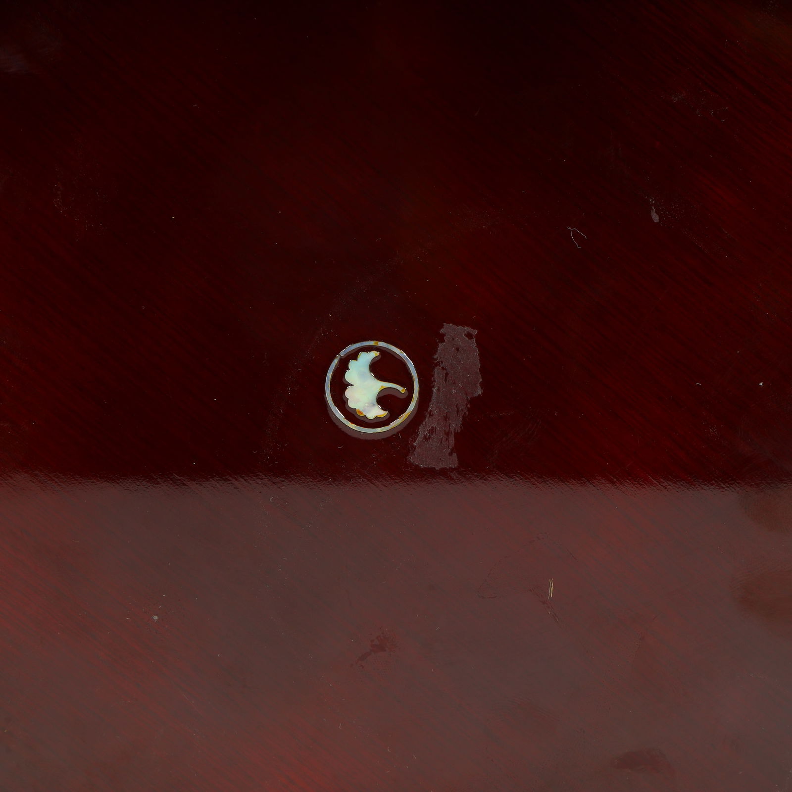 A lacquerware inlaid snail pine crane pattern octagonal lid box - 11