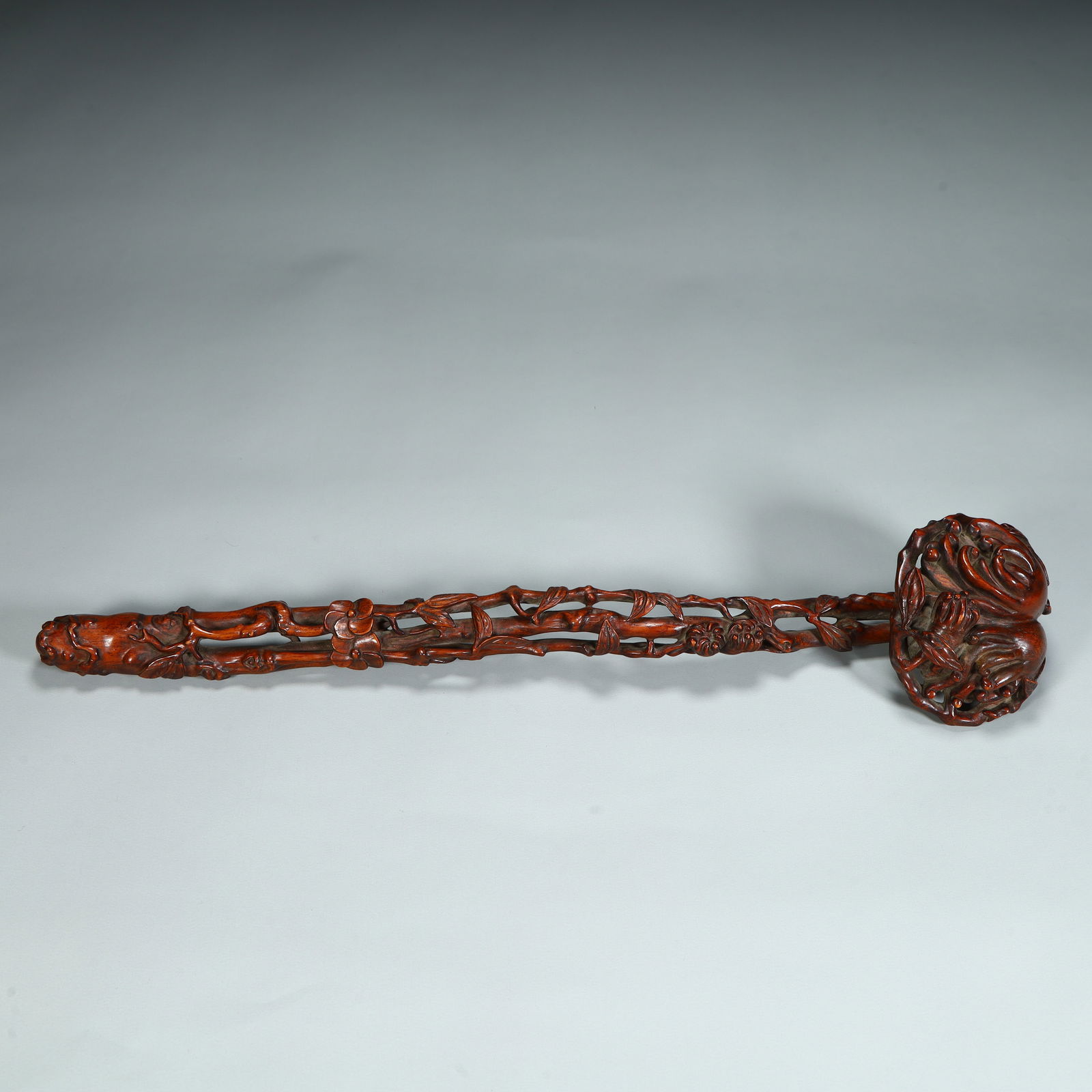 A Qing Dynasty boxwood carving "many children and many blessings" pattern ruyi (1 of 10)