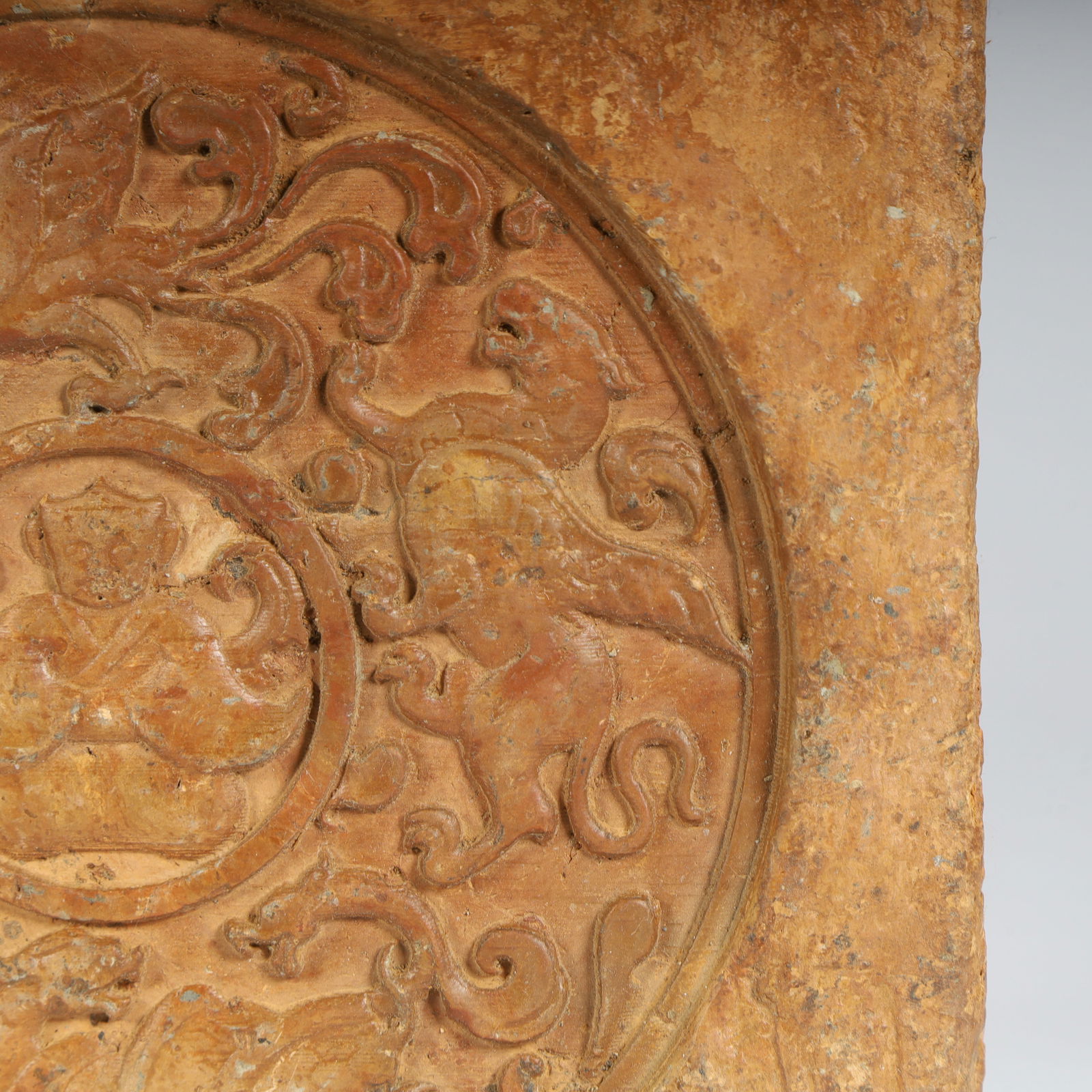 A Han Dynasty dragon pattern portrait brick - 3