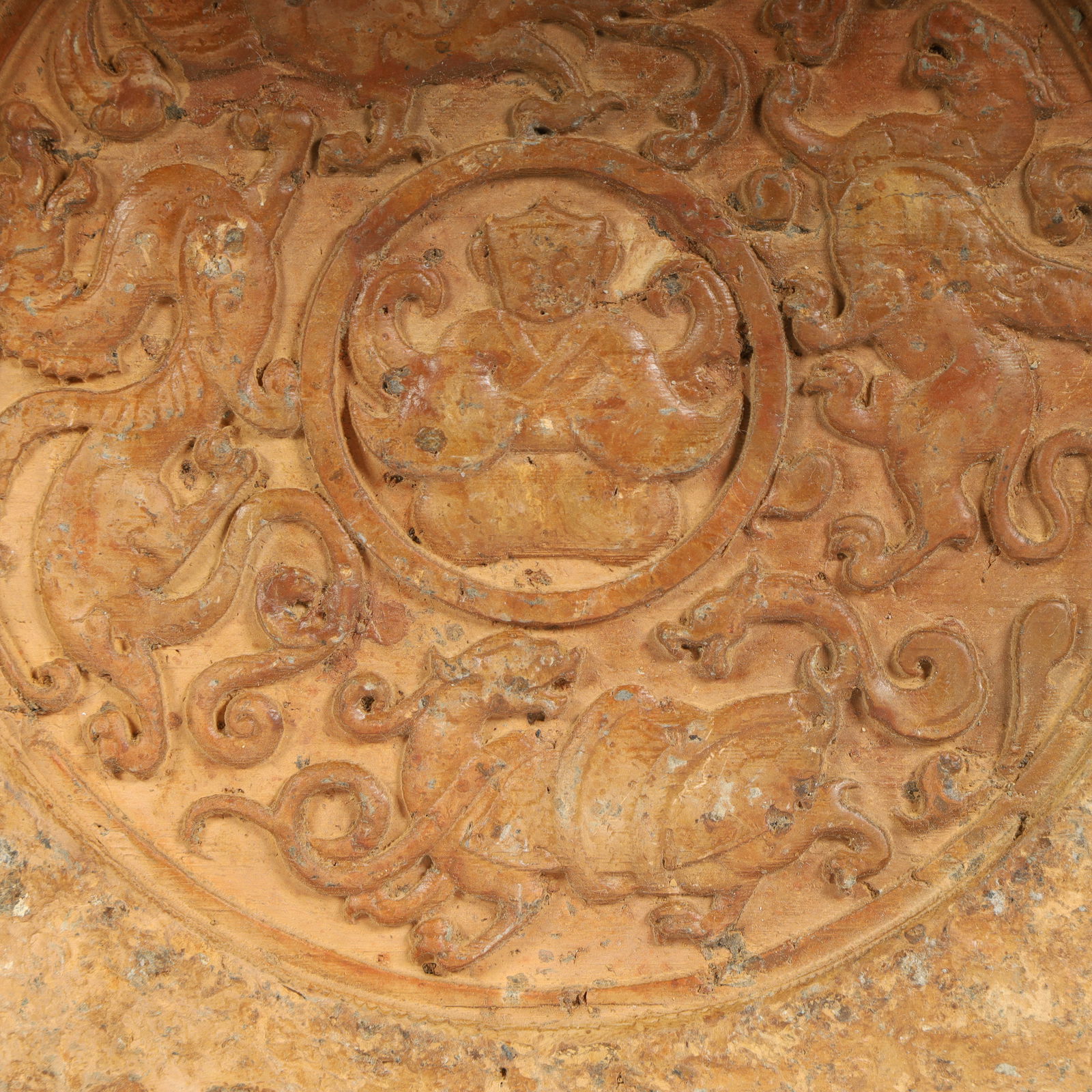 A Han Dynasty dragon pattern portrait brick - 4