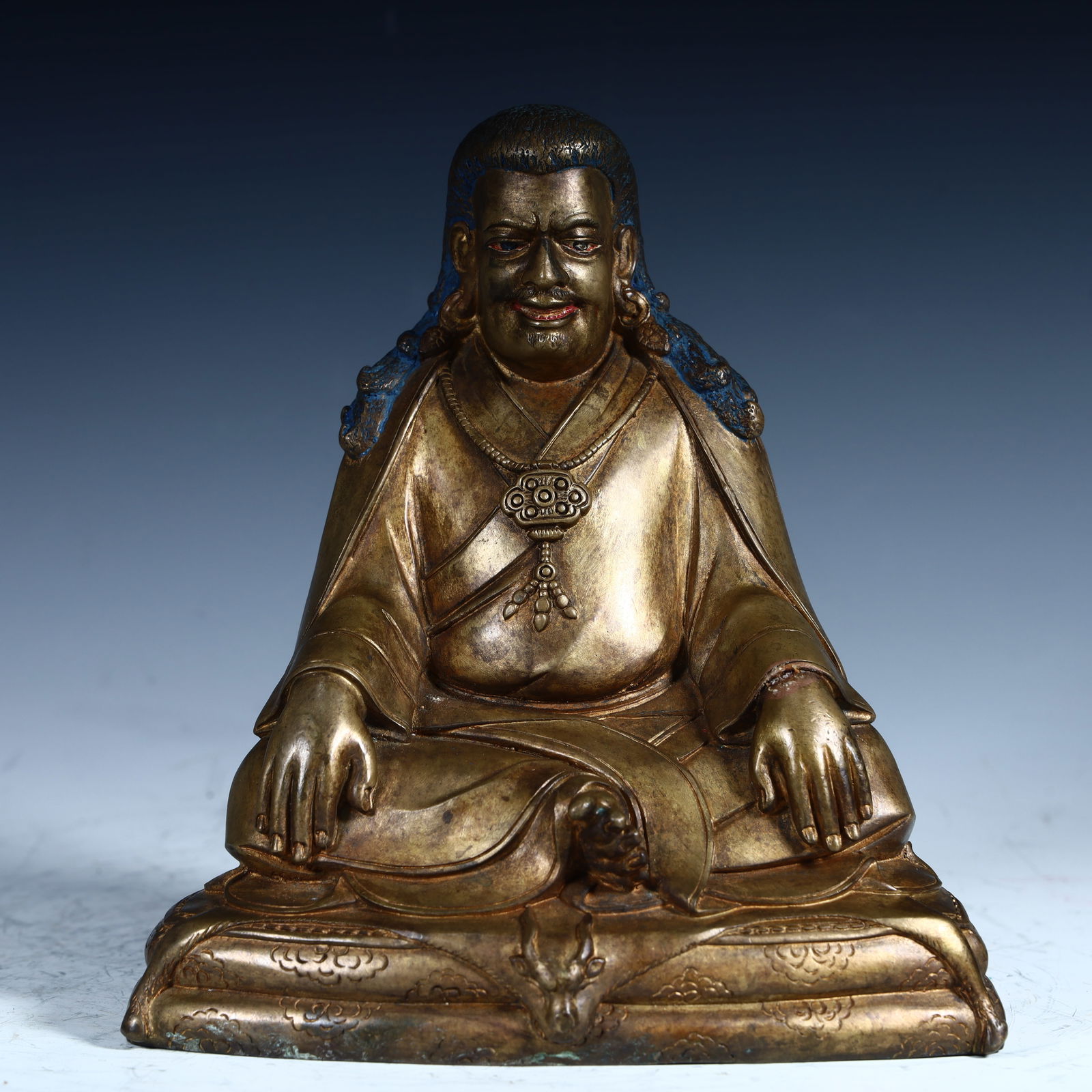 A bronze gilt Marpa statue of the Qing Dynasty (1 of 10)