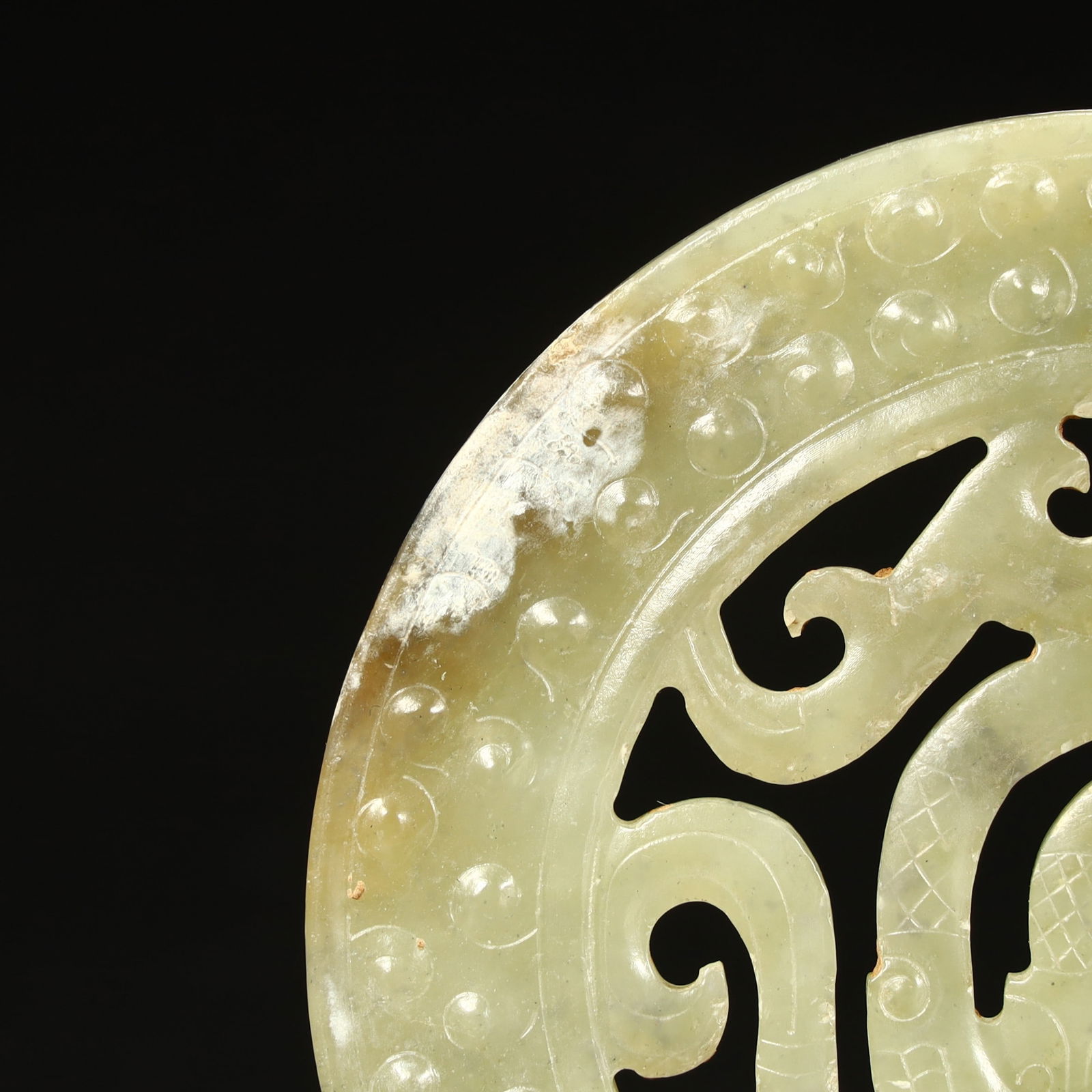 A hollow dragon valley pattern jade - 8