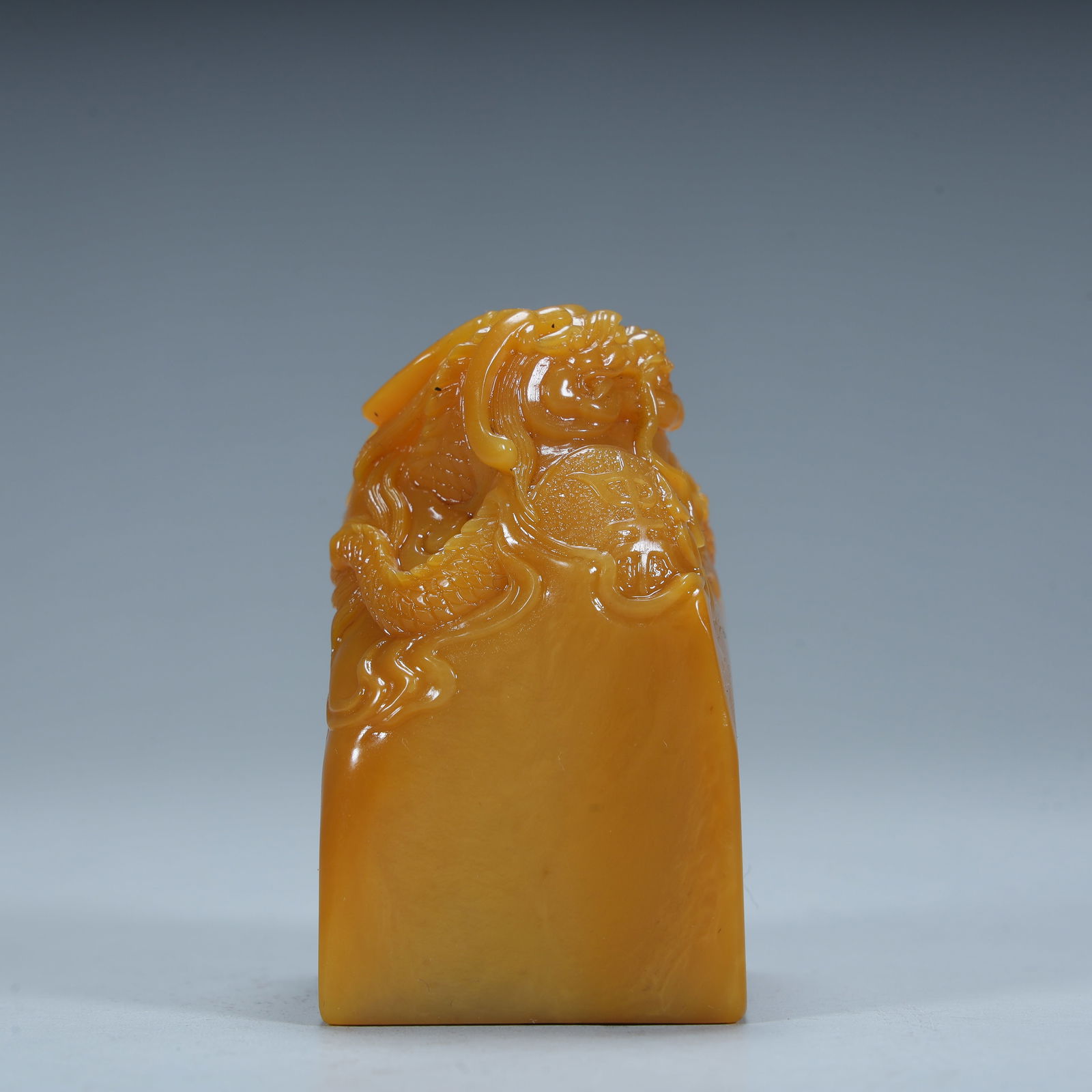 A Qing Dynasty Shoushan stone dragon pattern seal - 5