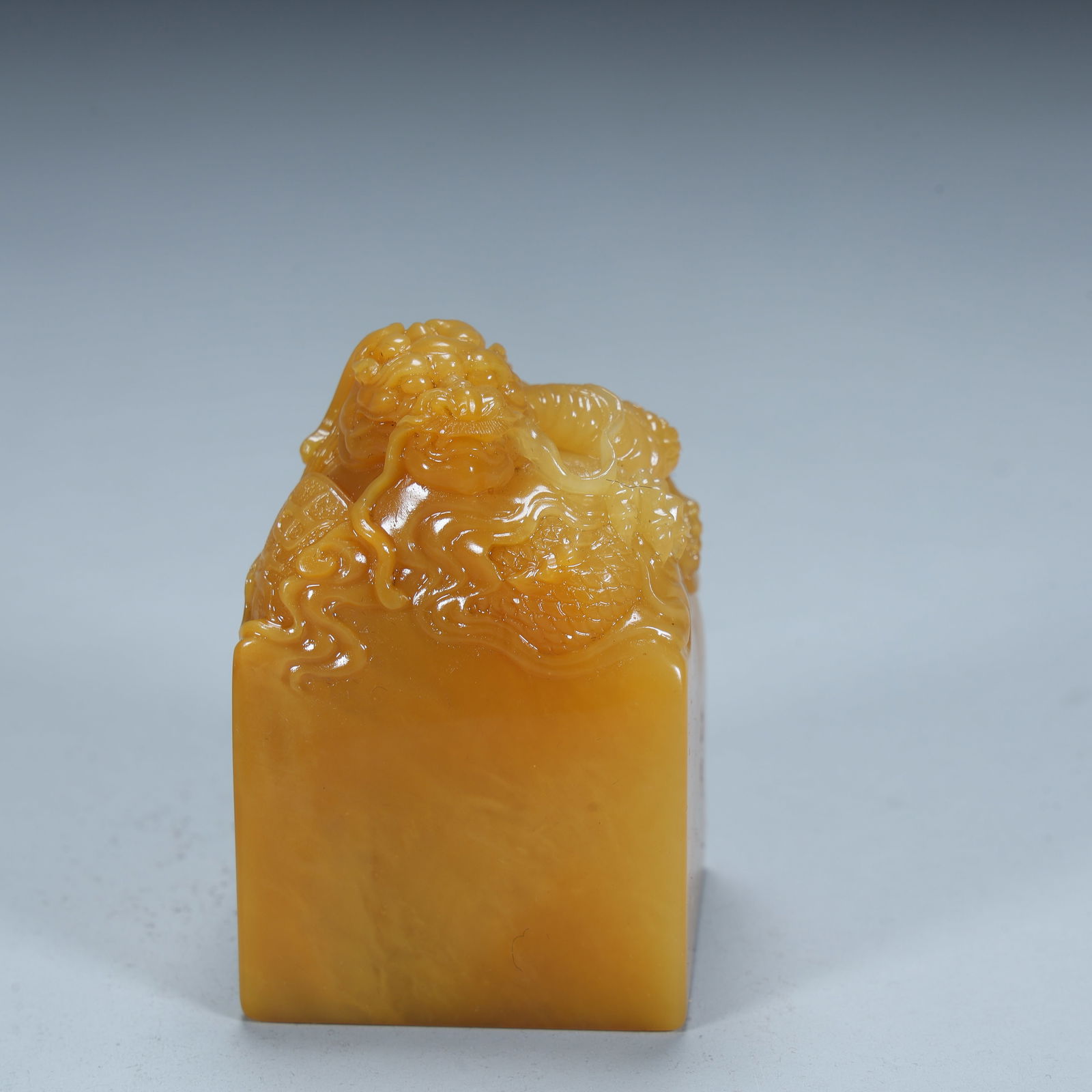 A Qing Dynasty Shoushan stone dragon pattern seal - 6