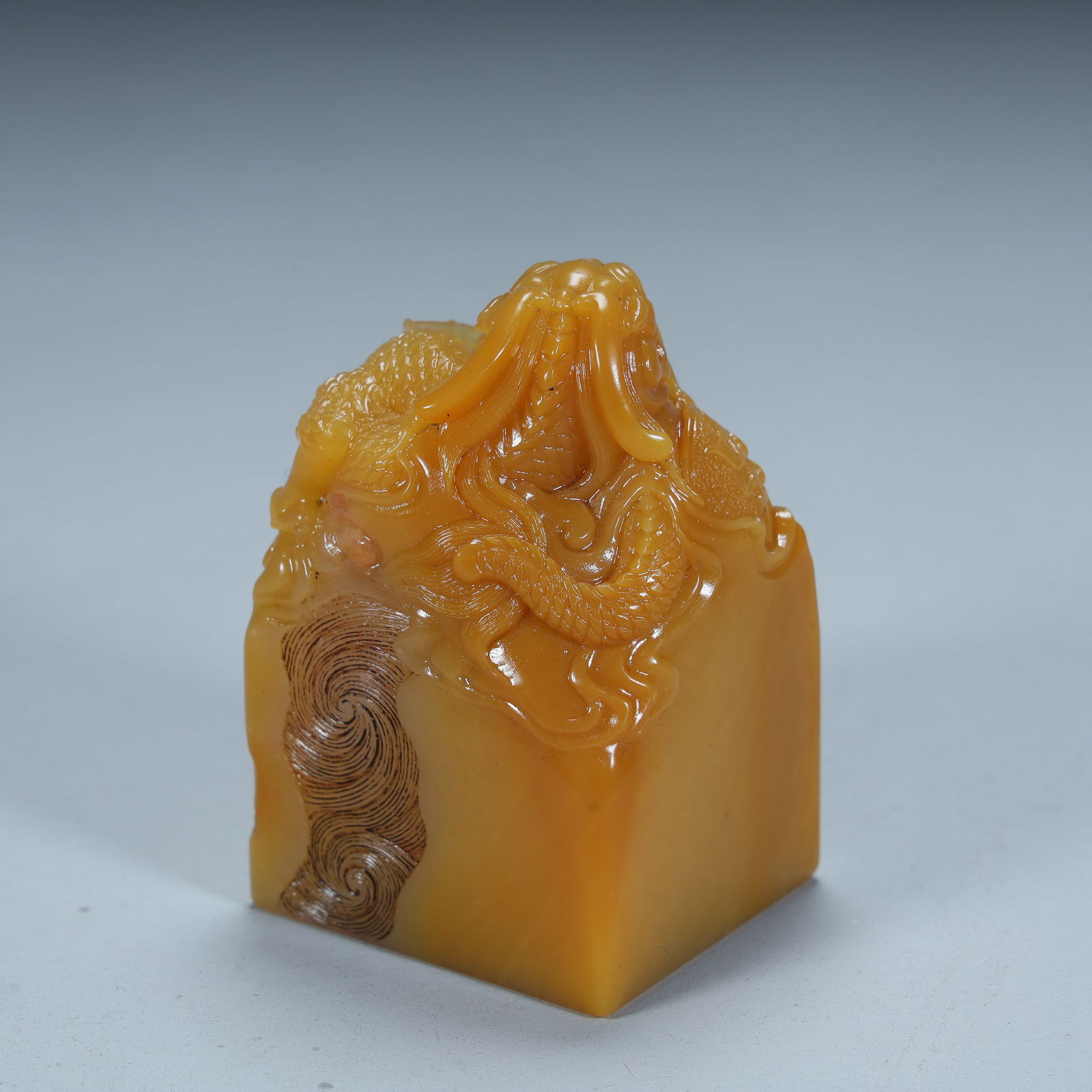 A Qing Dynasty Shoushan stone dragon pattern seal - 8