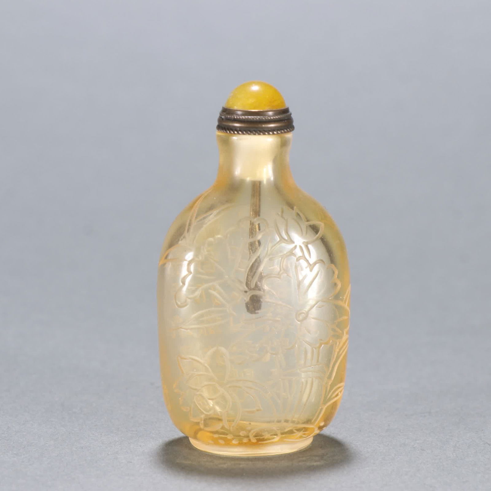A Qing Dynasty glazed poetry snuff bottle (1 of 9)