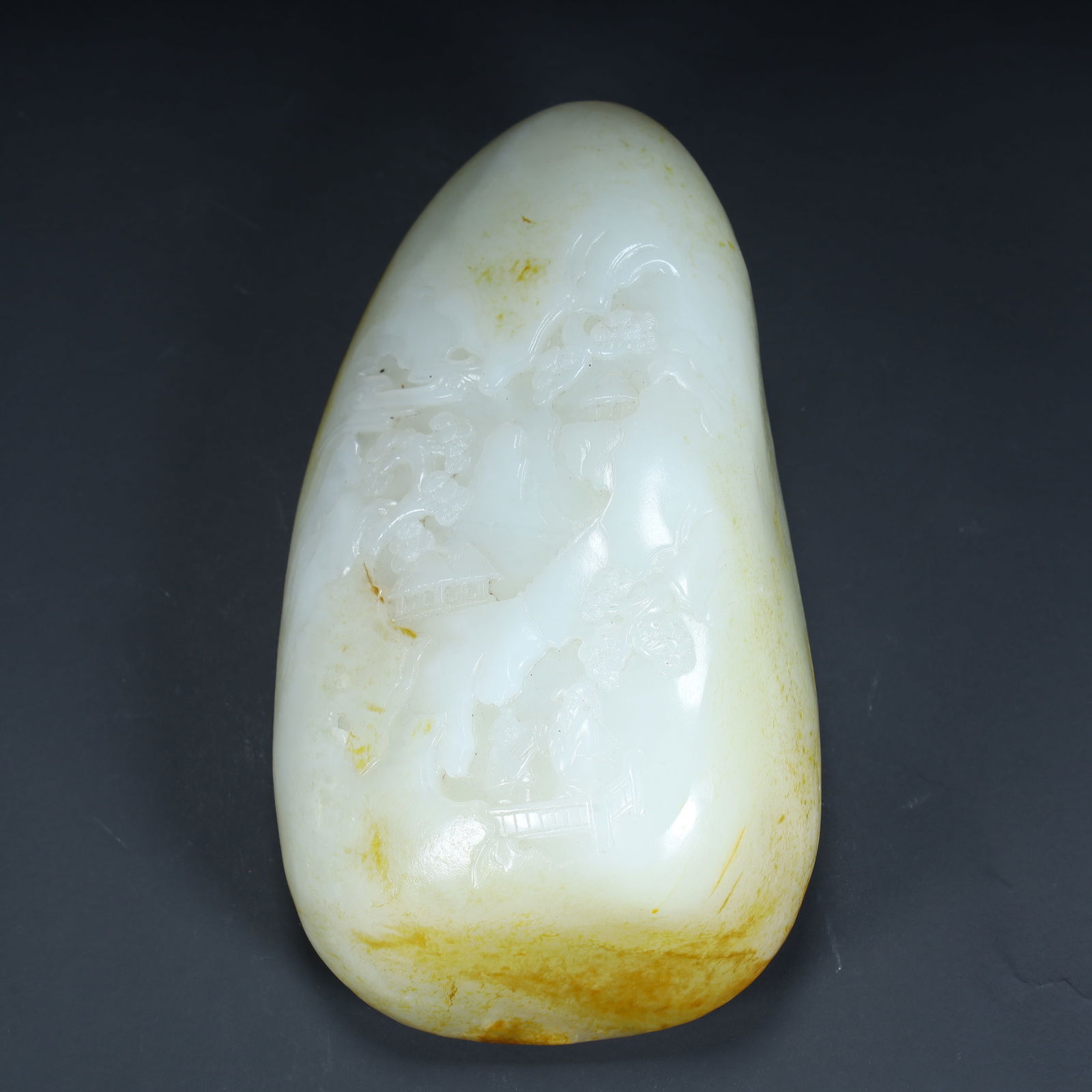 A Hetian jade seed material "landscape figure" ornament (1 of 11)