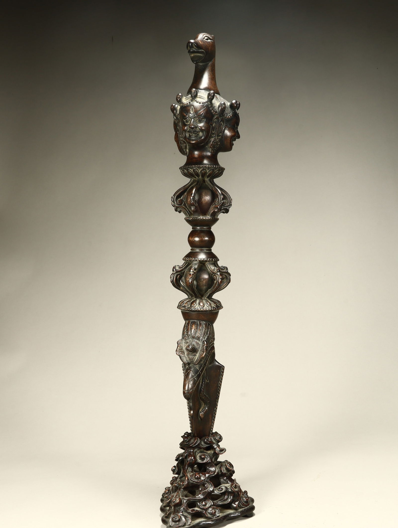 A Qing Dynasty agarwood carving Buddhist ritual vessel (1 of 13)