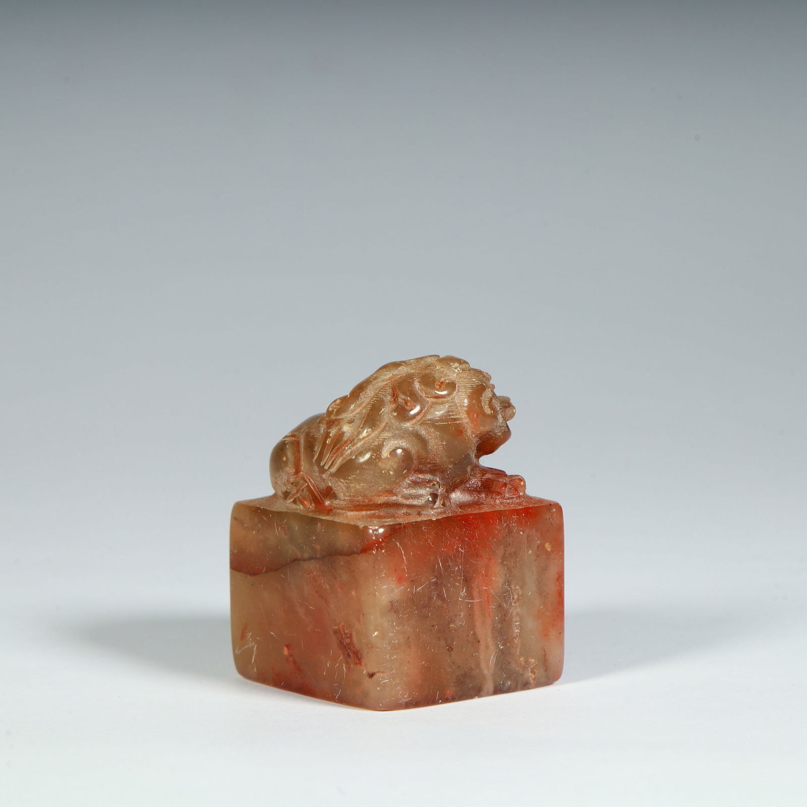 A Shoushan stone beast button seal - 6