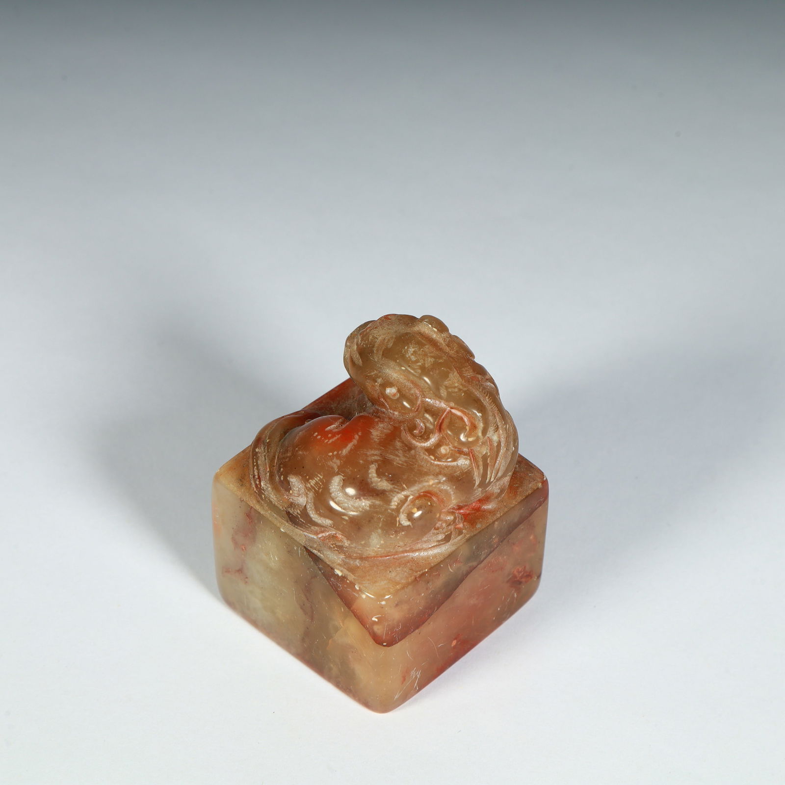A Shoushan stone beast button seal - 7