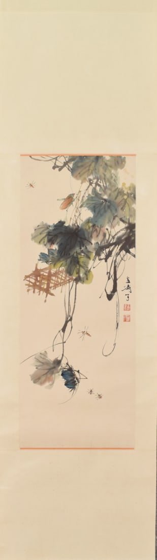 A picture of Wang Xuetao's summer fun: Wang Xuetao's summer fun picture SIZE: Core 95x37cm (Paper) (The Dimensions Of All Batches Are Manually Measured.If You Need More Detailed Information, Please Contact Our Customer Service Before