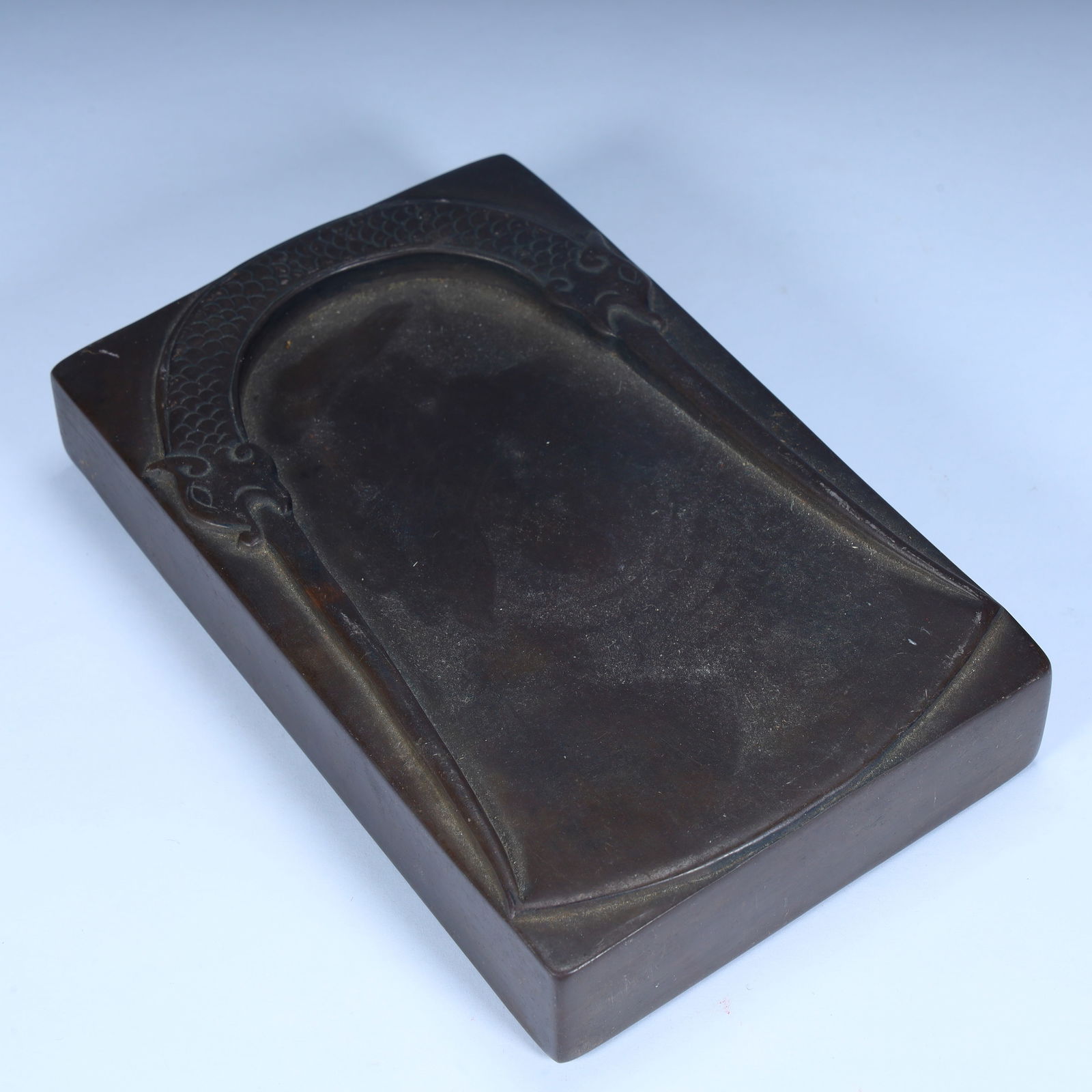 A rectangular inkstone with a dragon pattern in the Qing Dynasty - 2